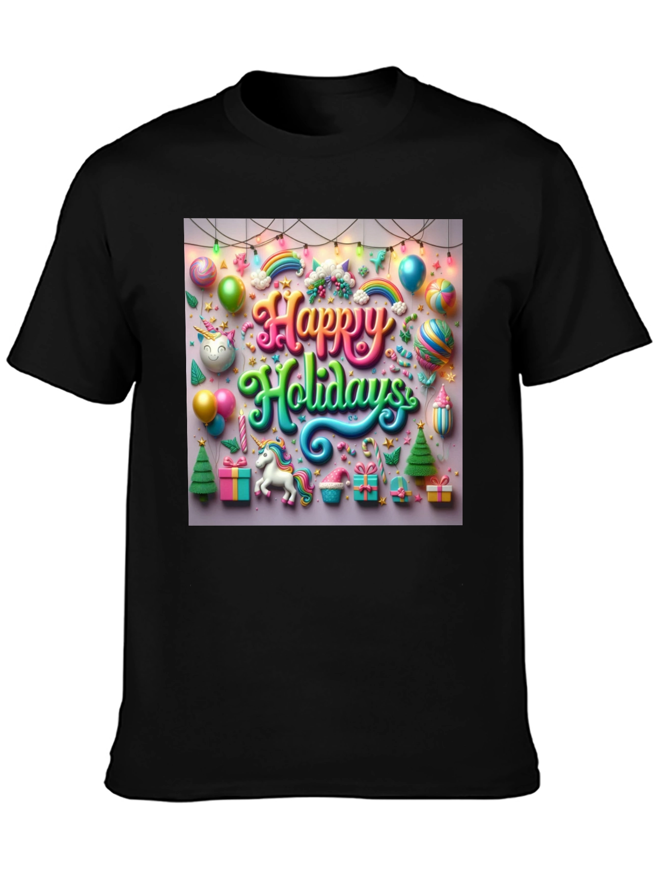 Happy Holidays Unicorn T-Shirt