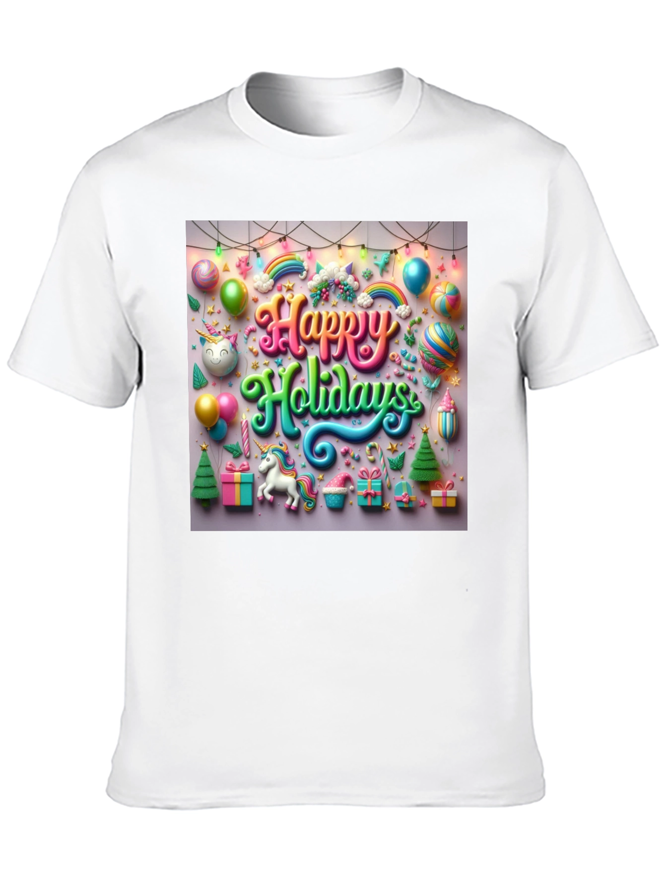 Happy Holidays Unicorn T-Shirt