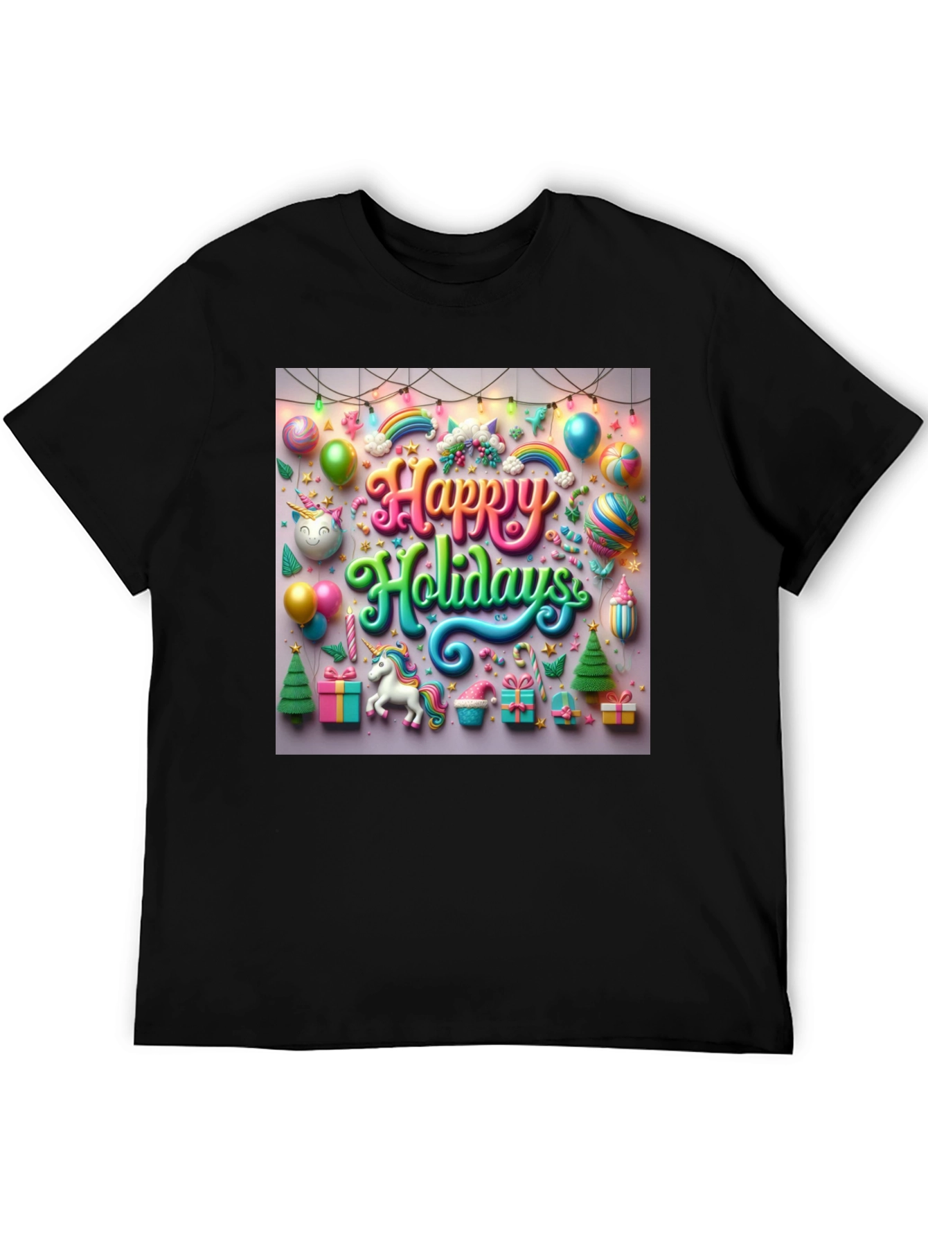 Happy Holidays Unicorn T-Shirt