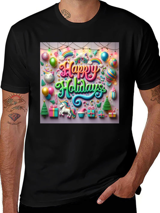 Happy Holidays Unicorn T-Shirt