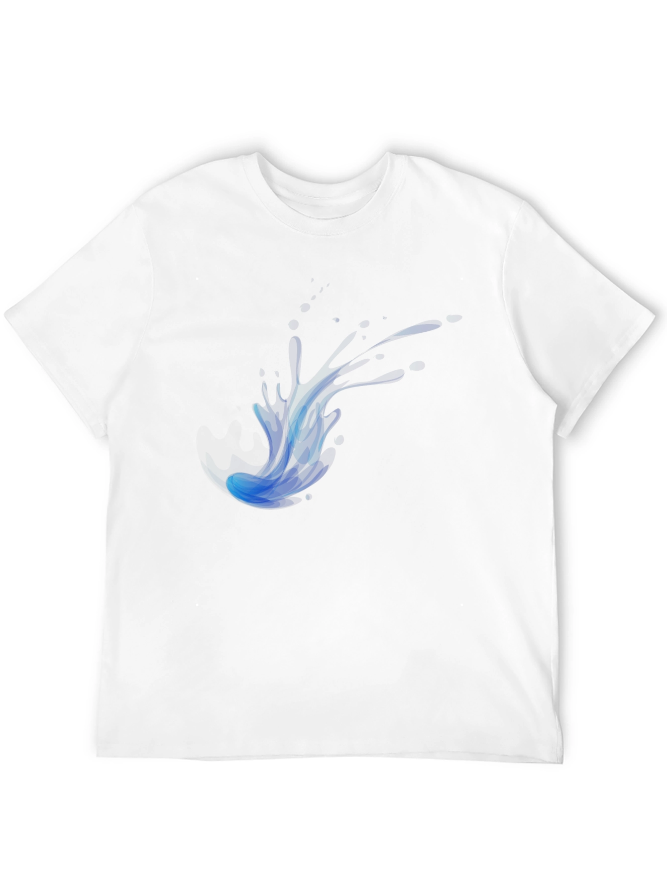 Mens Black T-Shirt with Blue Jellyfish Graphic