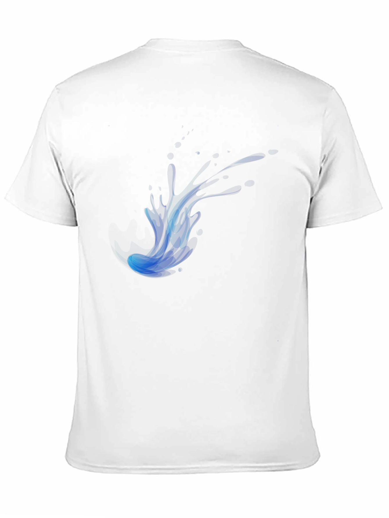 Mens Black T-Shirt with Blue Jellyfish Graphic