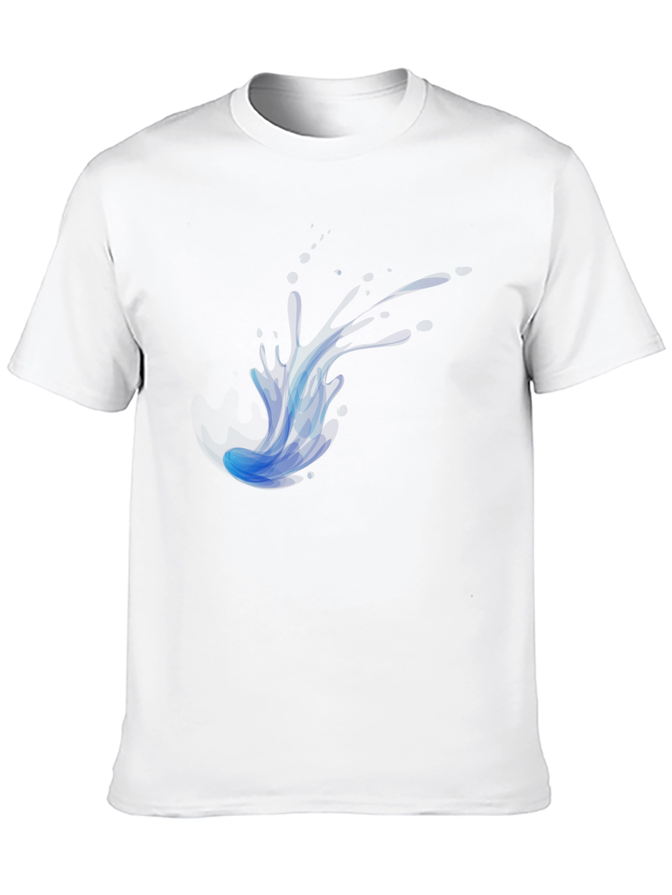 Mens Black T-Shirt with Blue Jellyfish Graphic