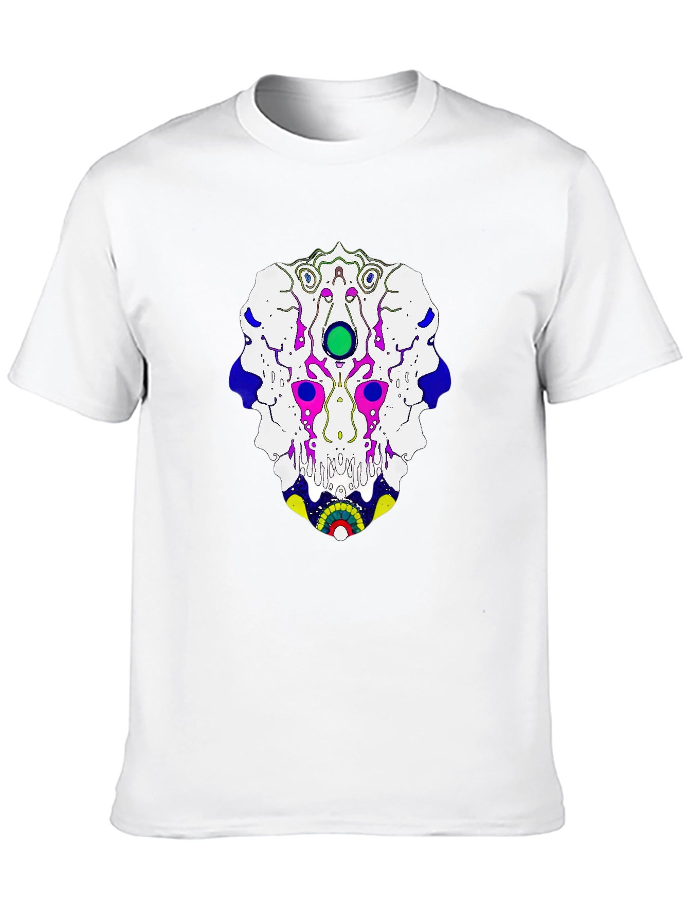 Abstract Graphic Print T-Shirt - Black