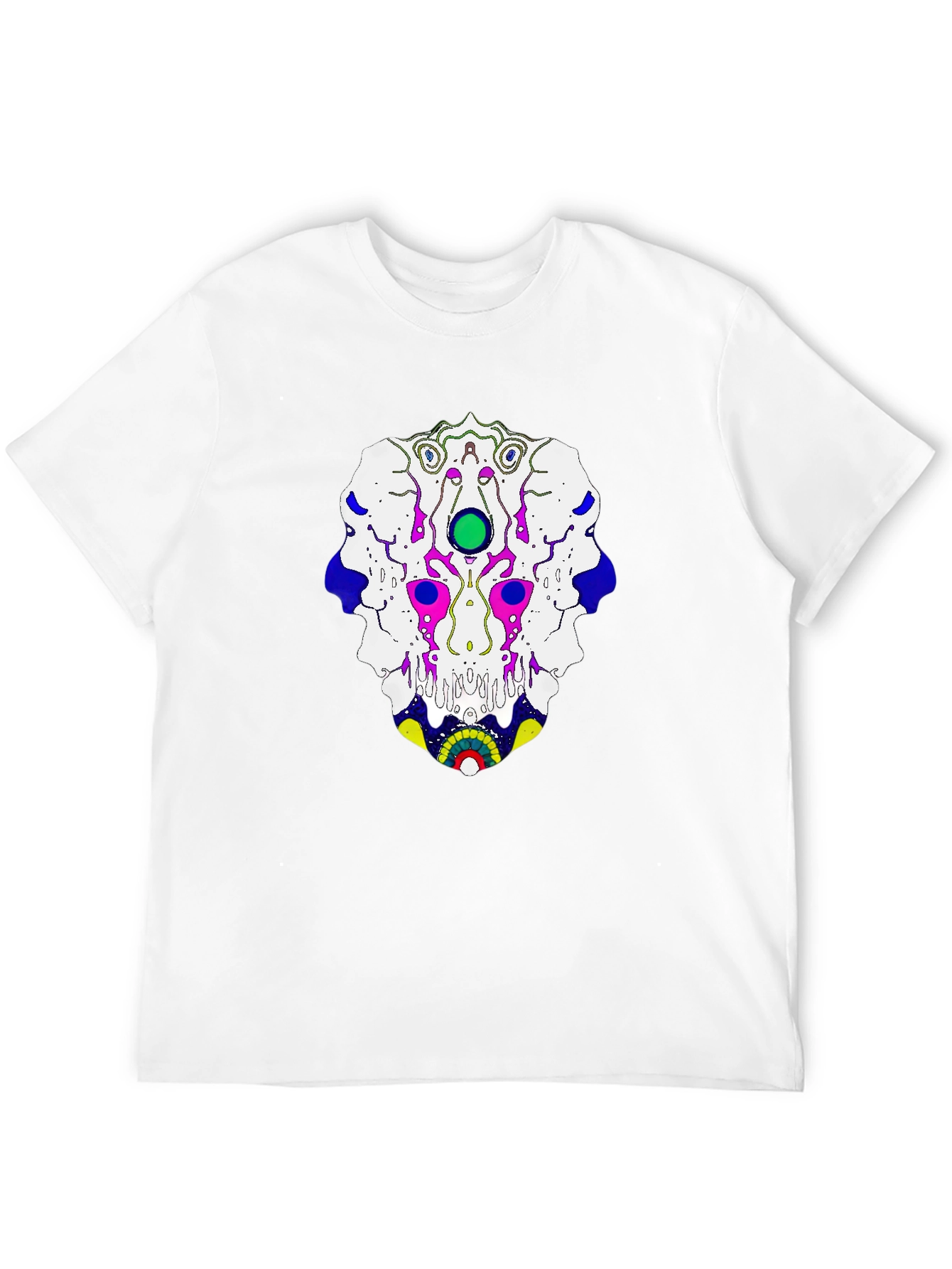Abstract Graphic Print T-Shirt - Black