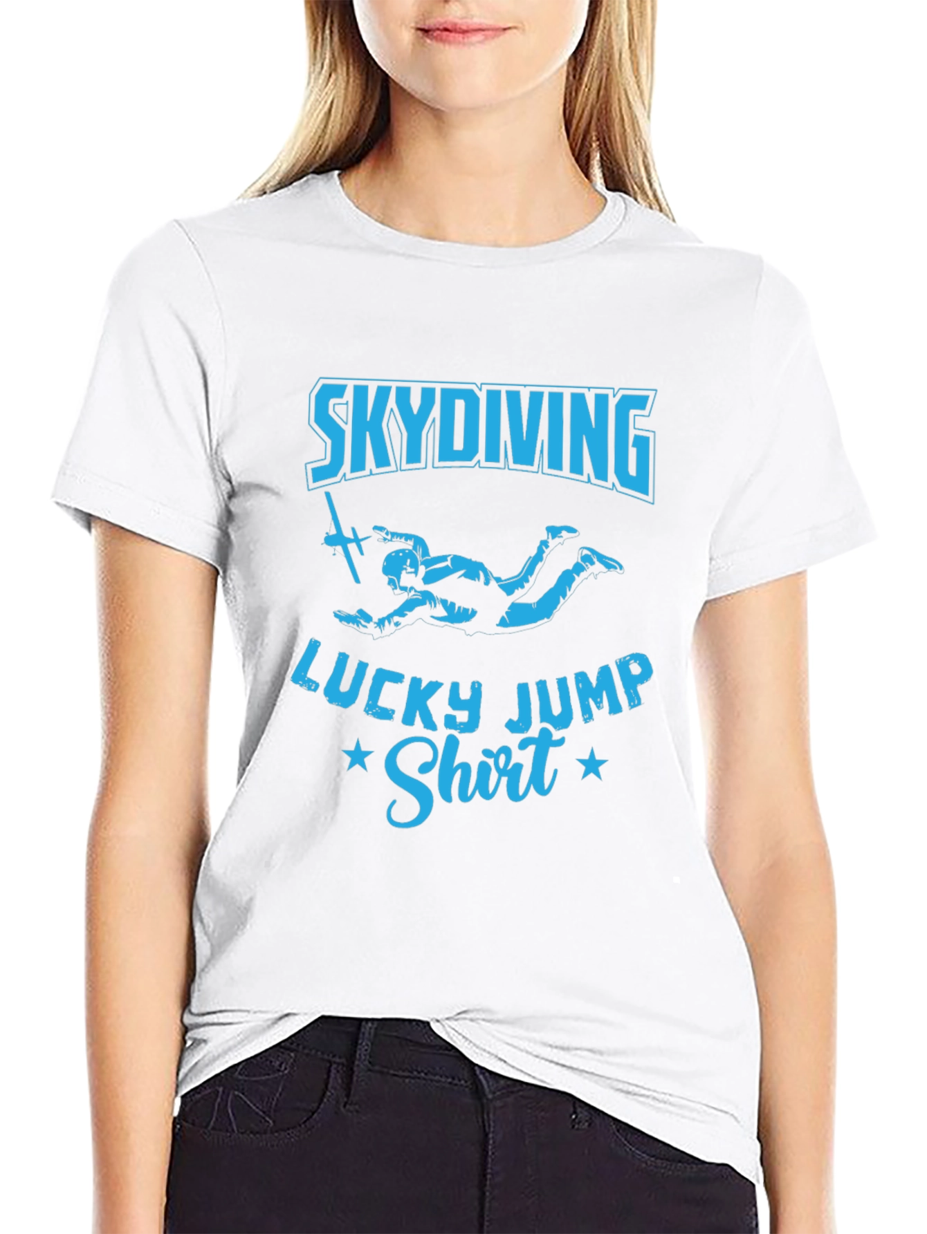 Skydiving Lucky Jump Shirt - Black Tee