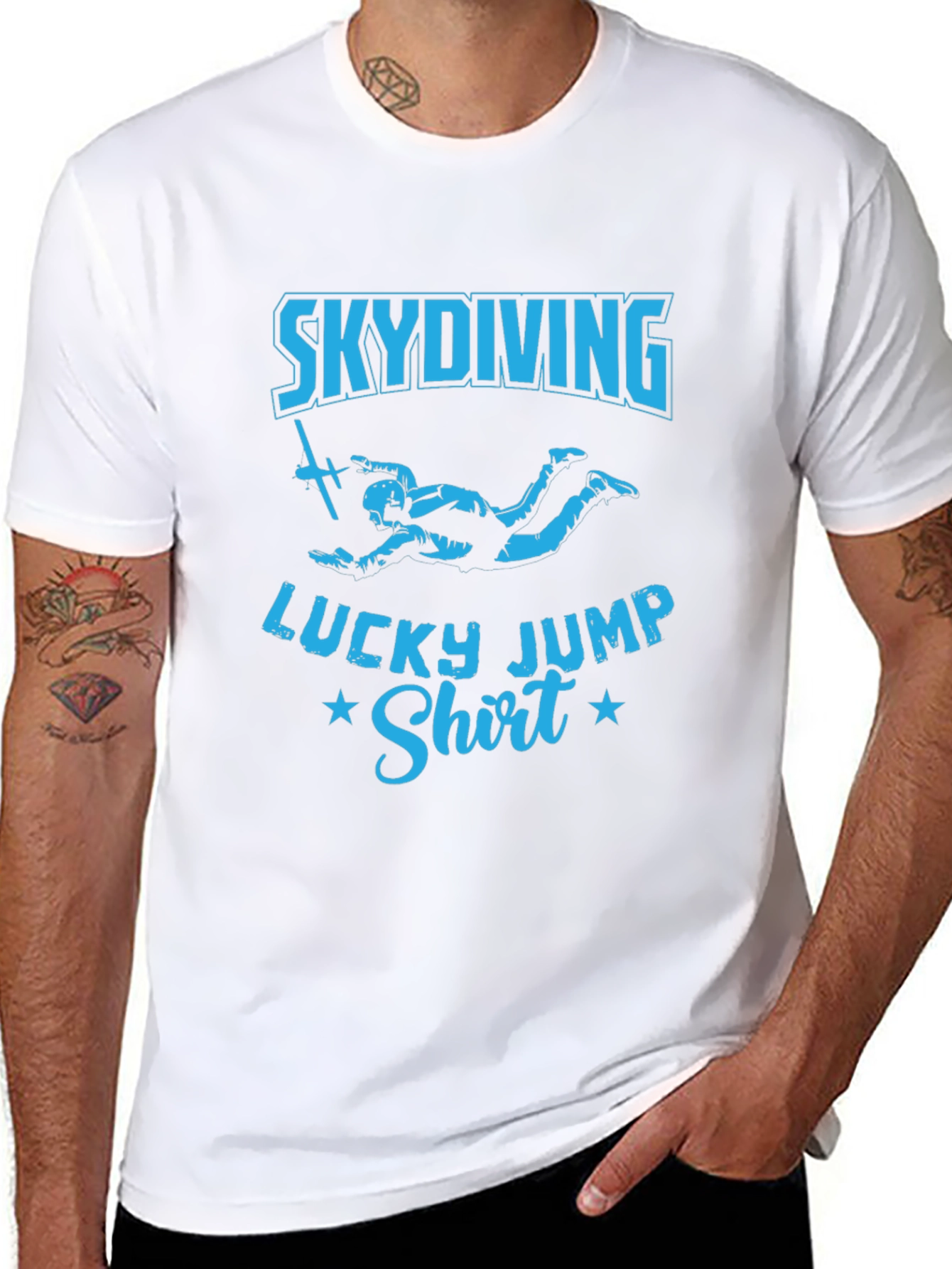 Skydiving Lucky Jump Shirt - Black Tee