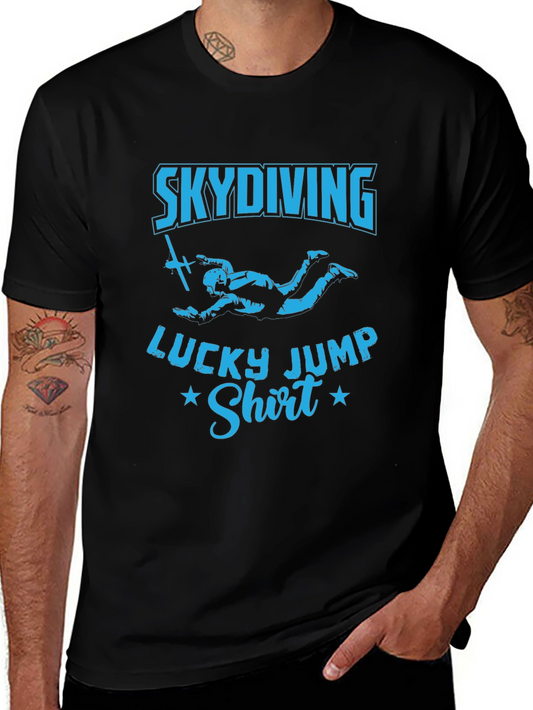 Skydiving Lucky Jump Shirt - Black Tee