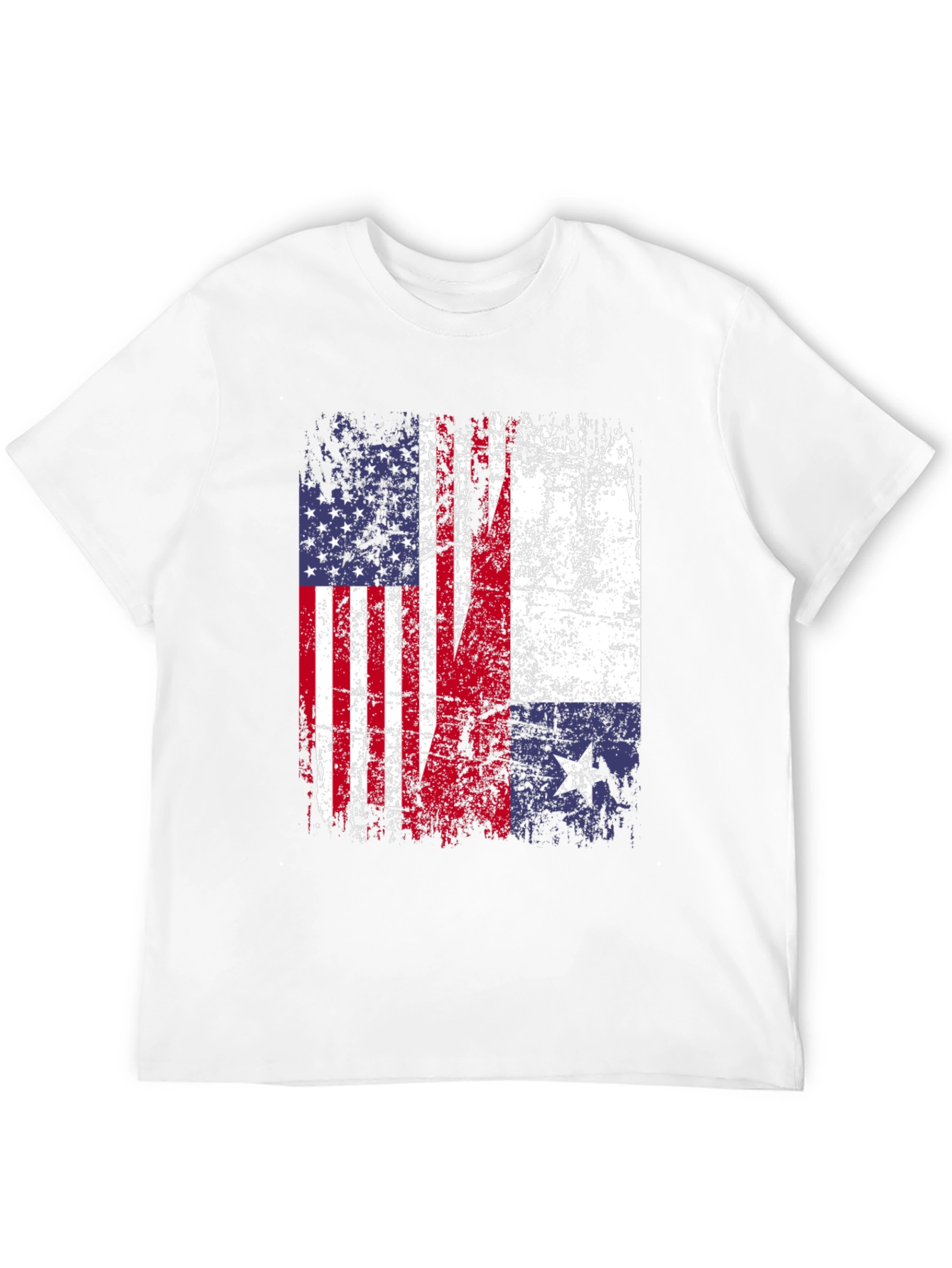 USA & Texas Flag Distressed T-Shirt