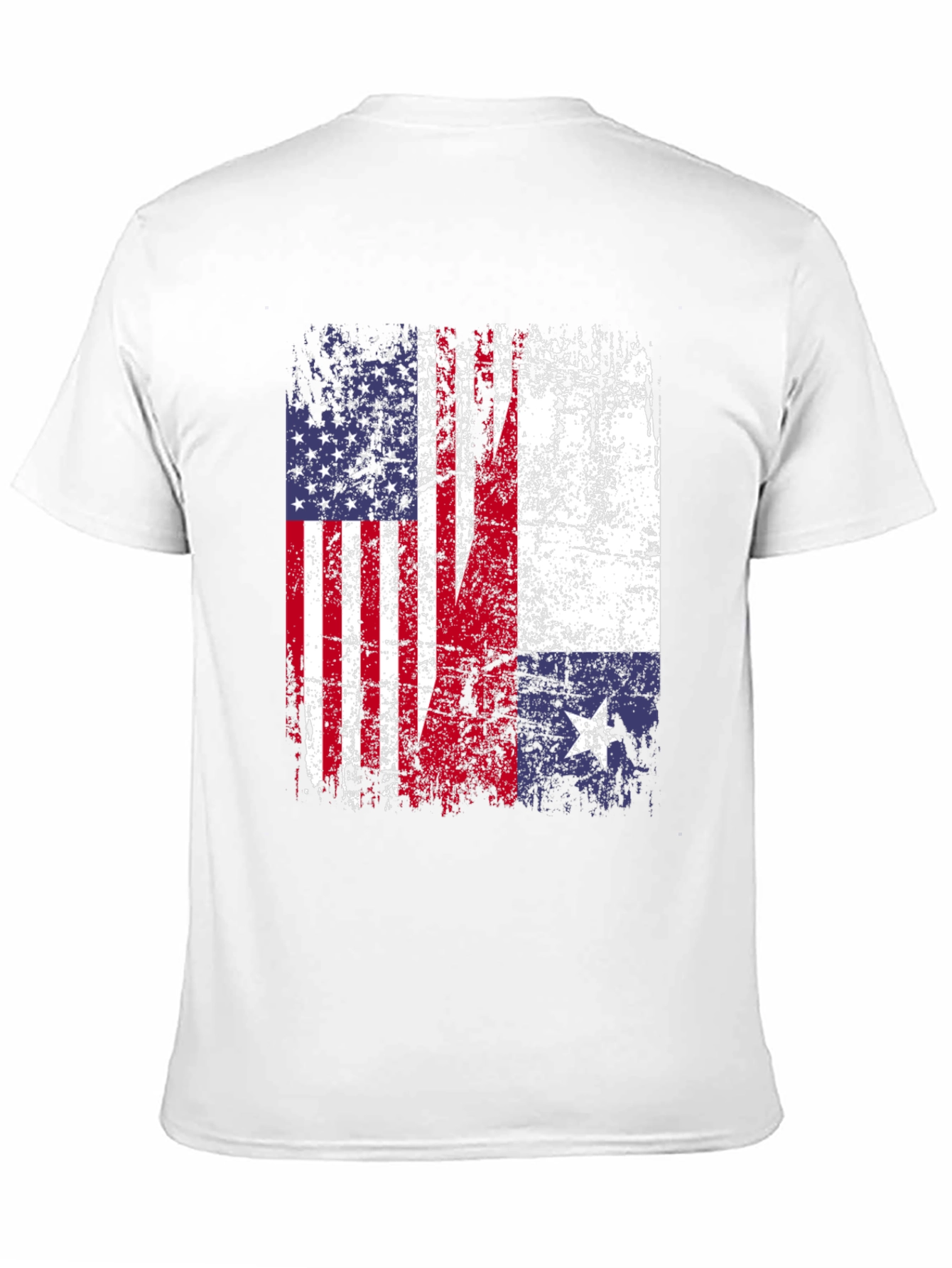 USA & Texas Flag Distressed T-Shirt