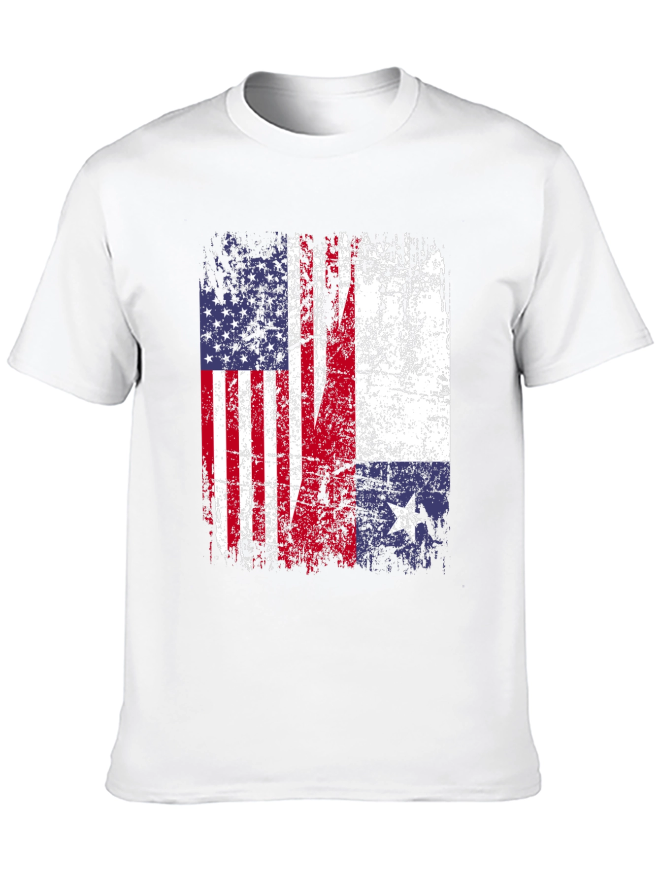 USA & Texas Flag Distressed T-Shirt