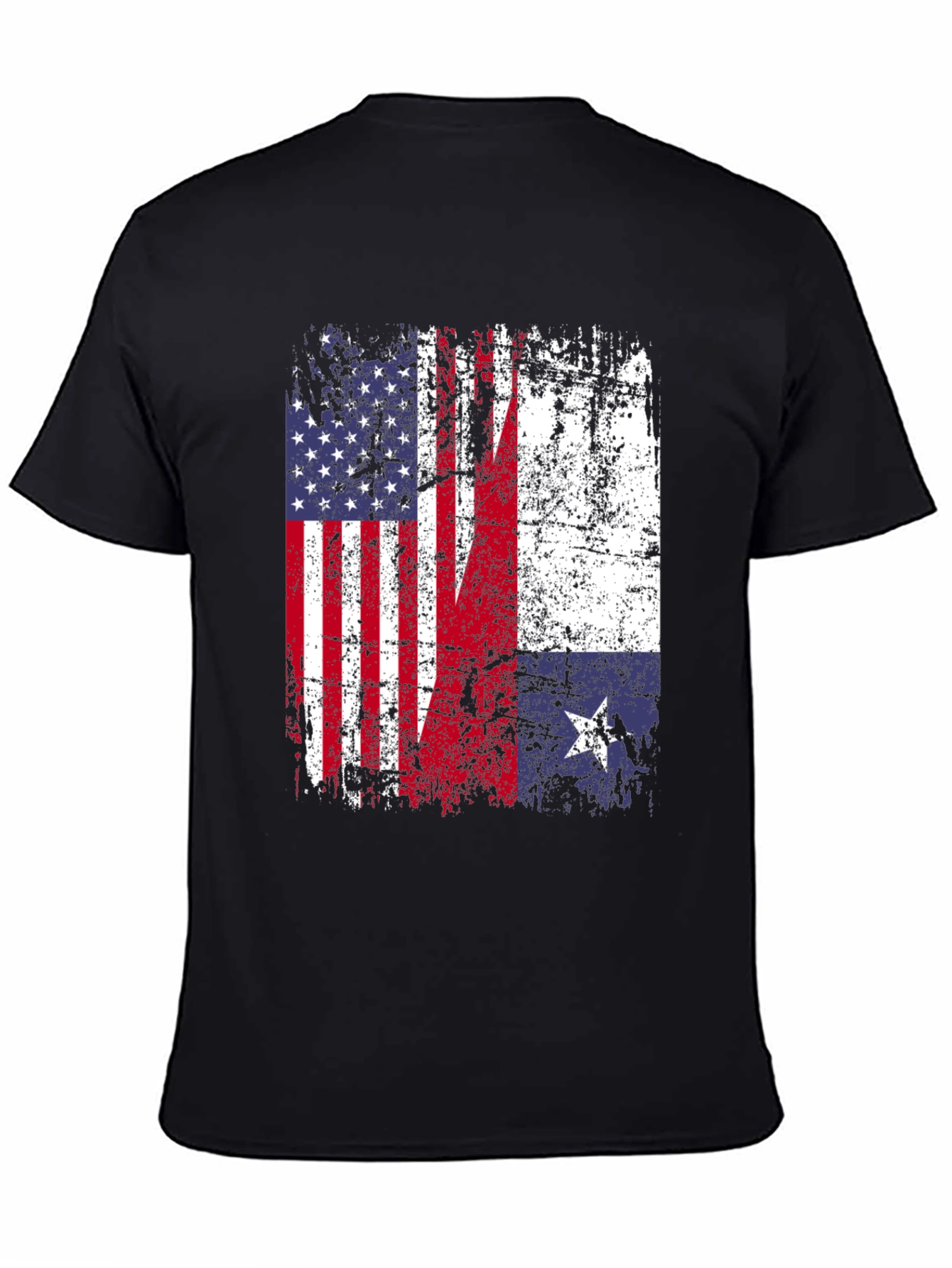 USA & Texas Flag Distressed T-Shirt