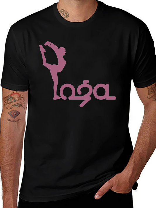 Yoga Pose Graphic Tee - Black