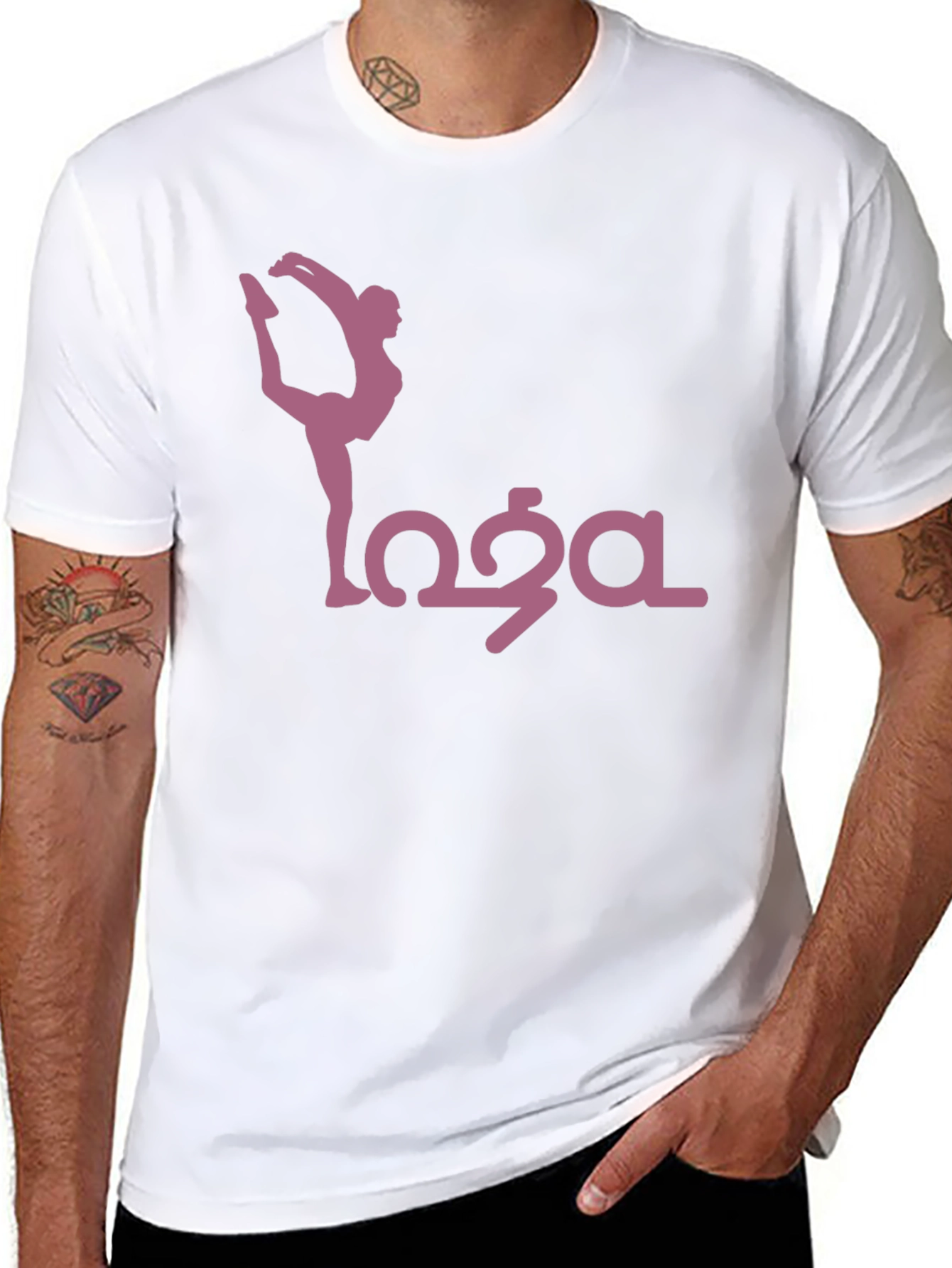 Yoga Pose Graphic Tee - Black