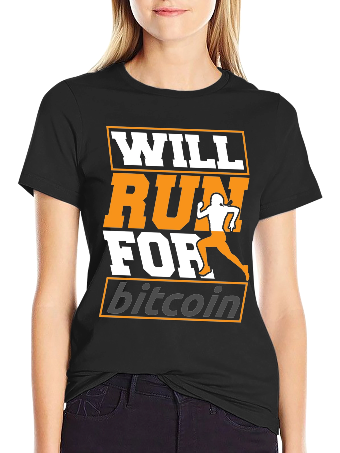Will Run For Bitcoin - Crypto T-Shirt