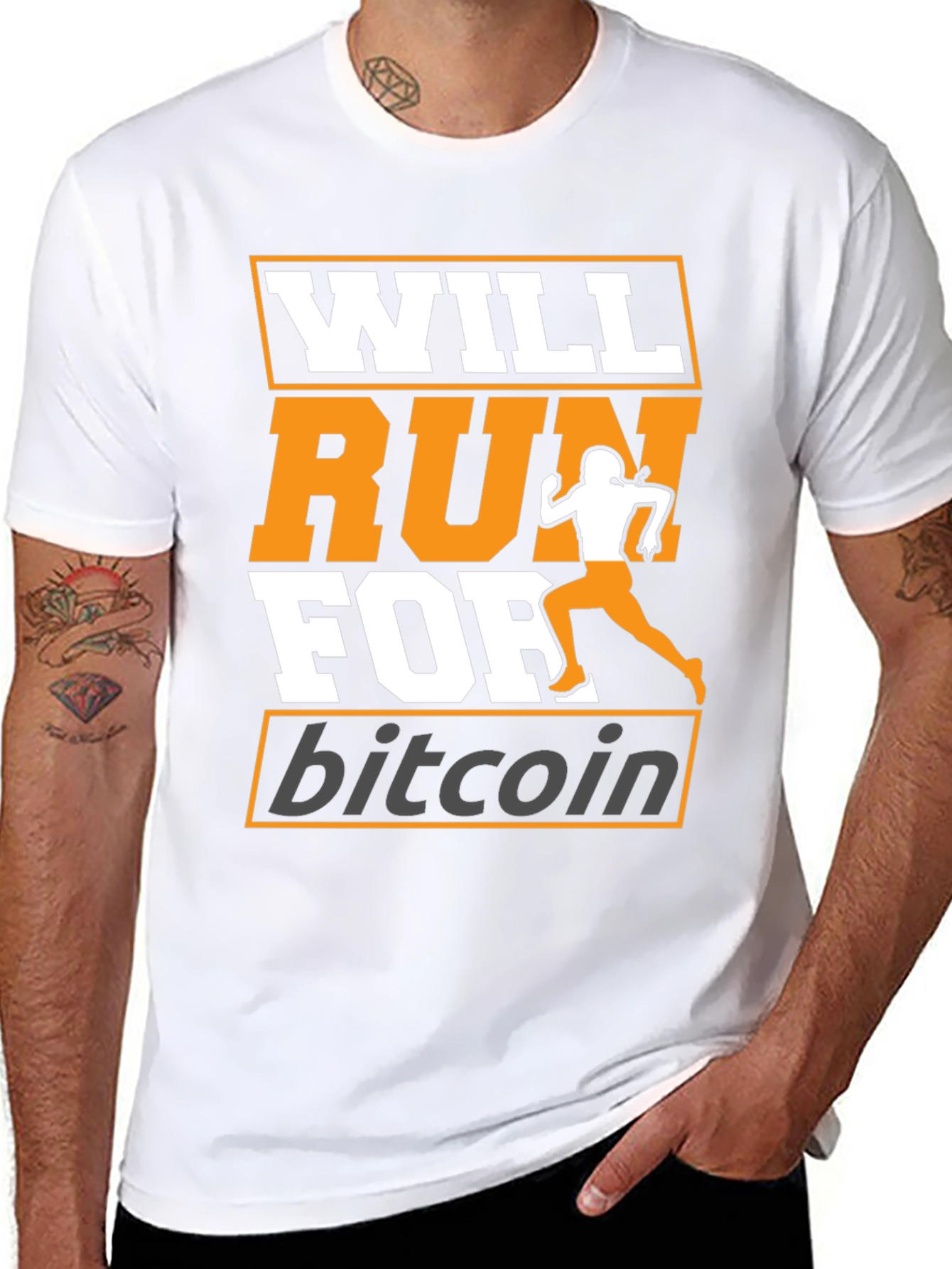 Will Run For Bitcoin - Crypto T-Shirt
