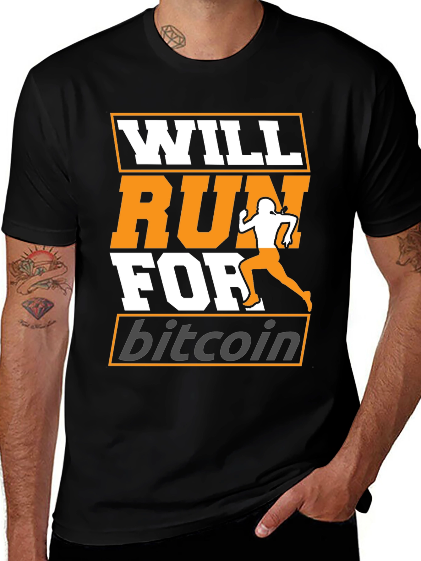 Will Run For Bitcoin - Crypto T-Shirt