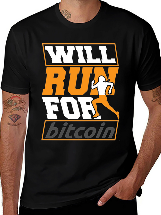 Will Run For Bitcoin - Crypto T-Shirt