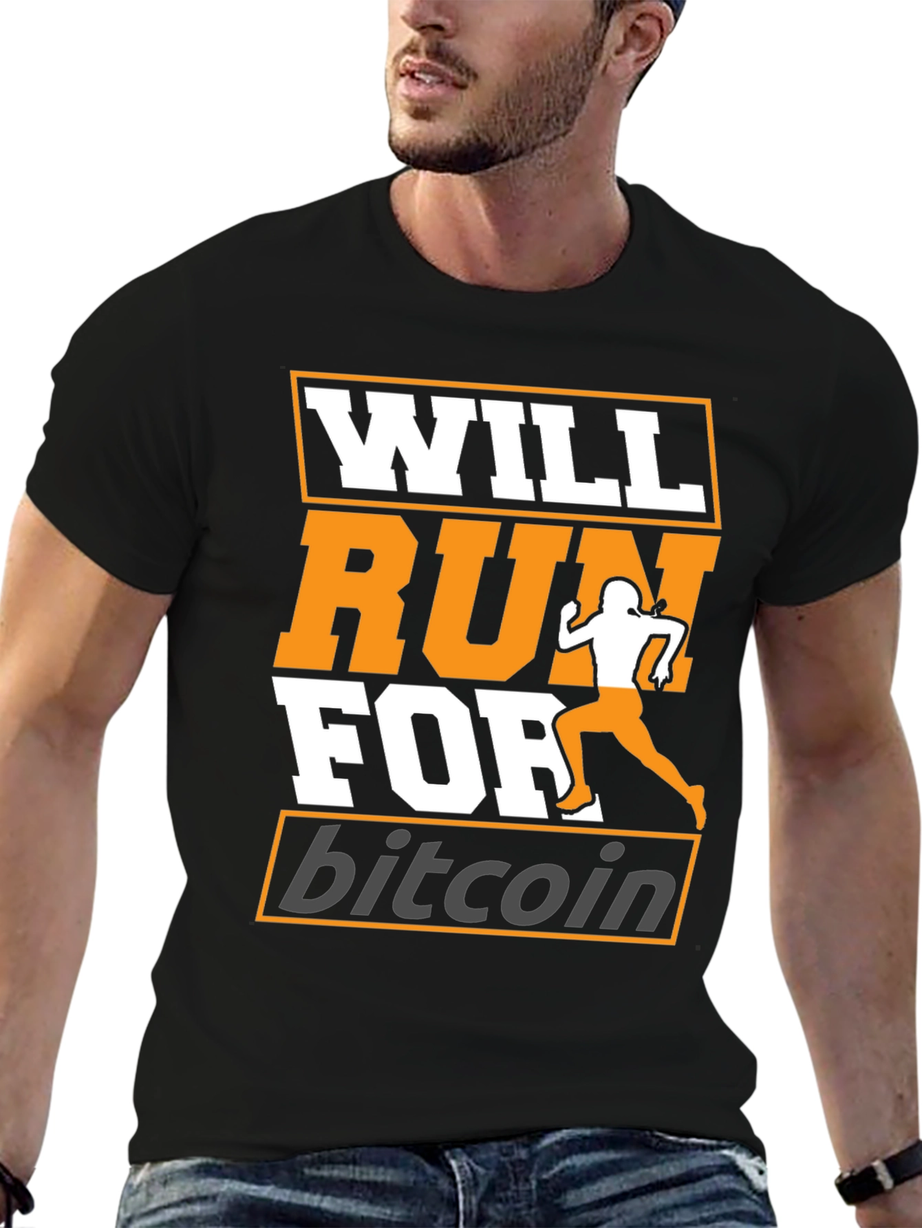 Will Run For Bitcoin - Crypto T-Shirt