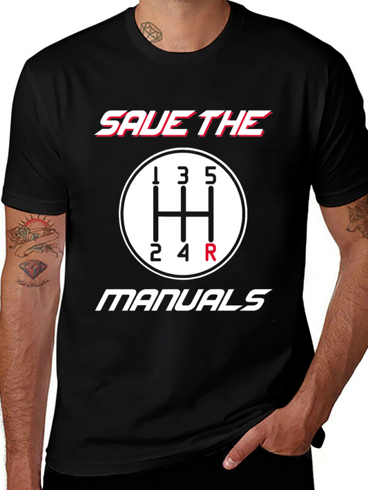 Save The Manuals Black Graphic T-Shirt