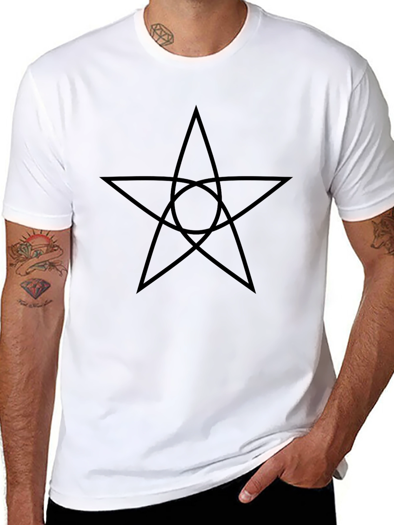 Occult Star Graphic Black T-Shirt