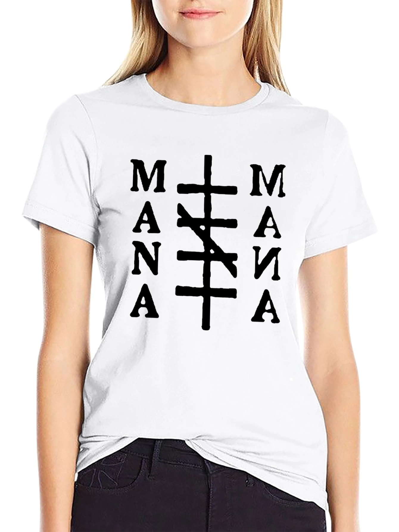 MANAA Graphic Print Black T-Shirt