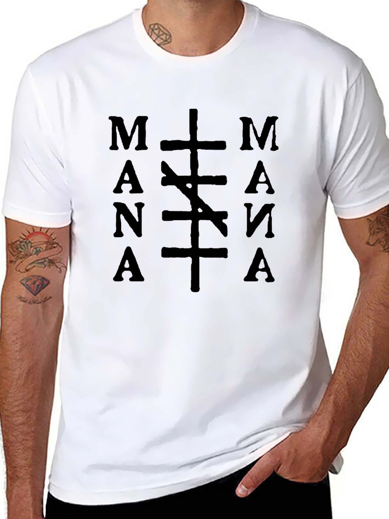 MANAA Graphic Print Black T-Shirt