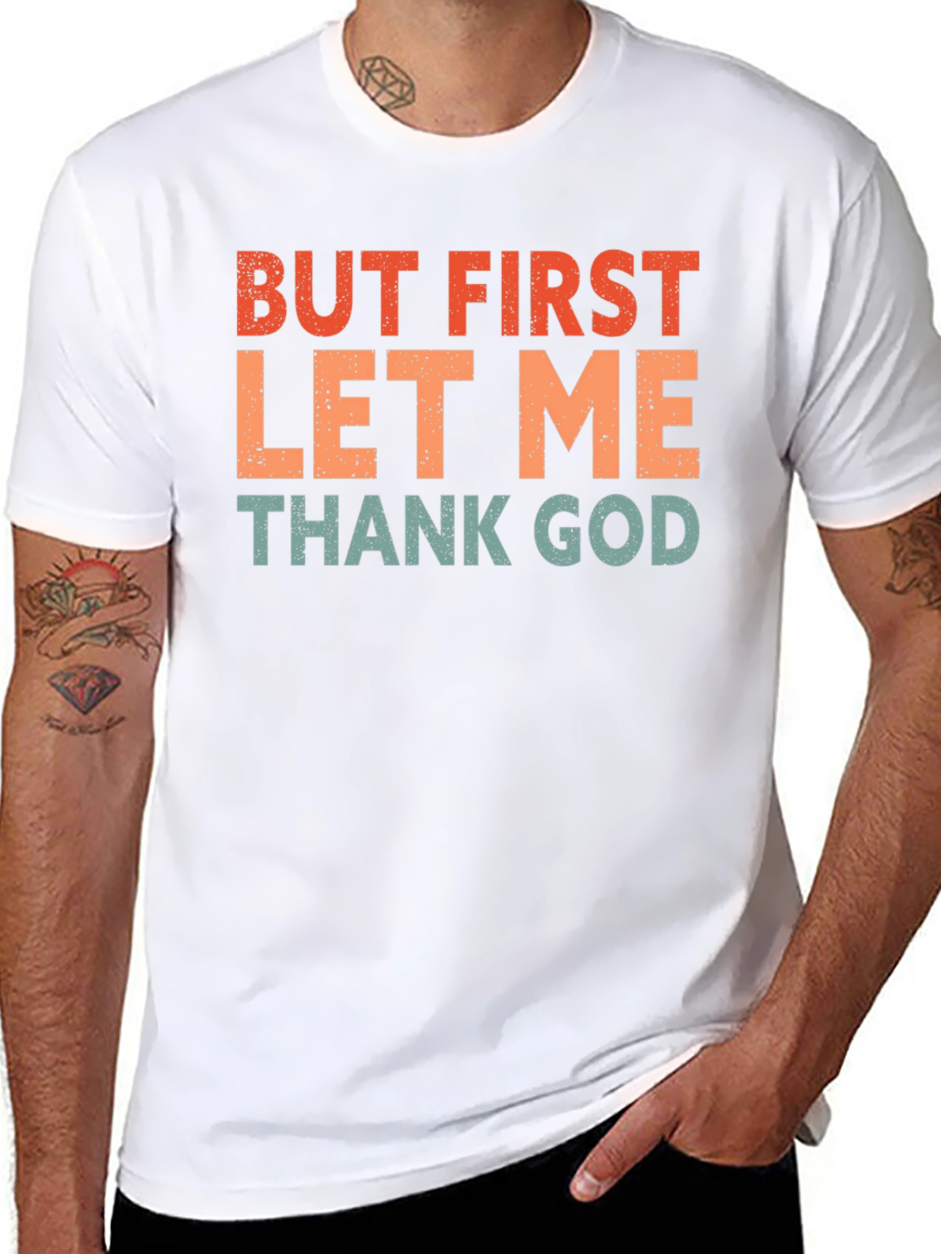 But First Thank God T-Shirt - Retro Style