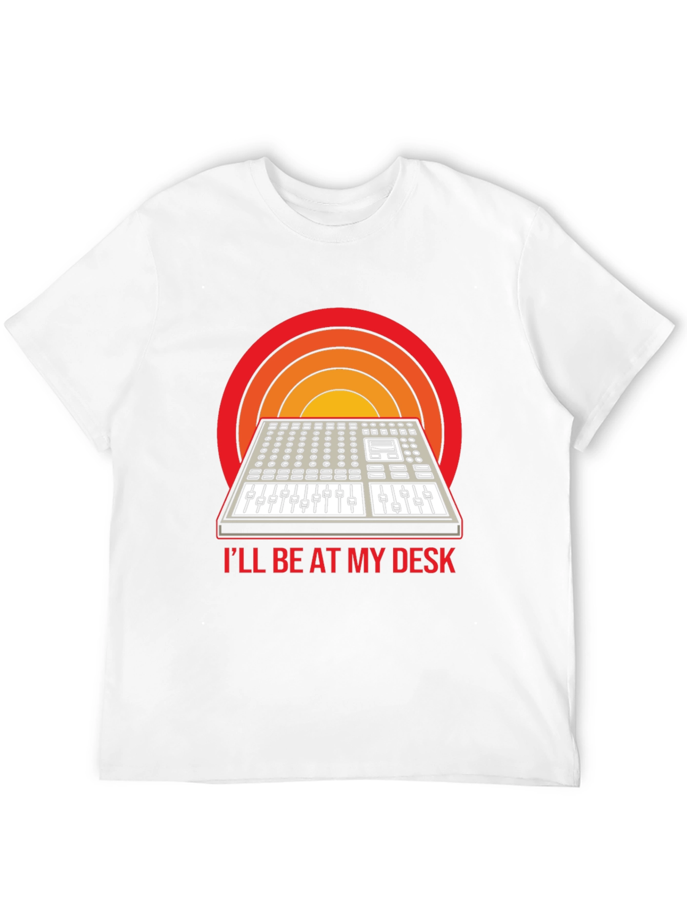 Retro Synth T-Shirt - Ill Be at My Desk