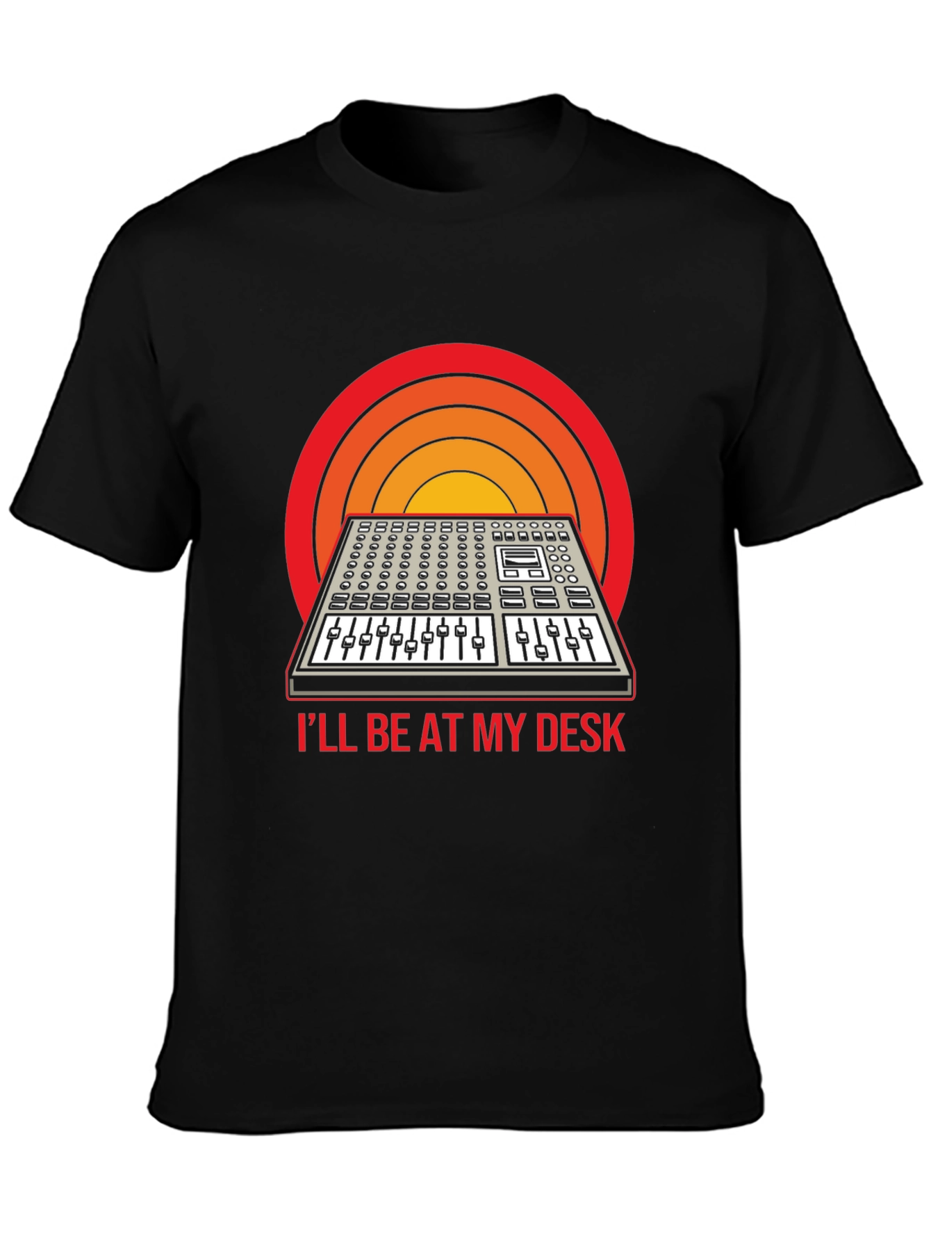 Retro Synth T-Shirt - Ill Be at My Desk