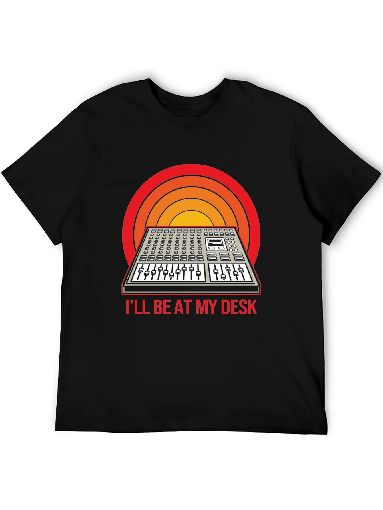 Retro Synth T-Shirt - Ill Be at My Desk