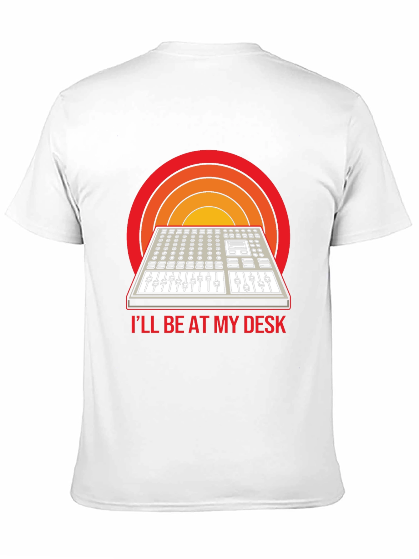 Retro Synth T-Shirt - Ill Be at My Desk