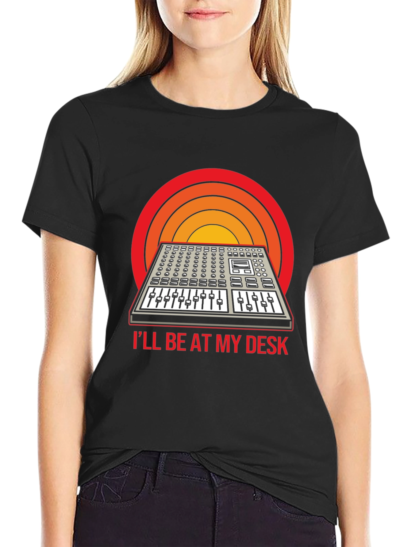 Retro Synth T-Shirt - Ill Be at My Desk