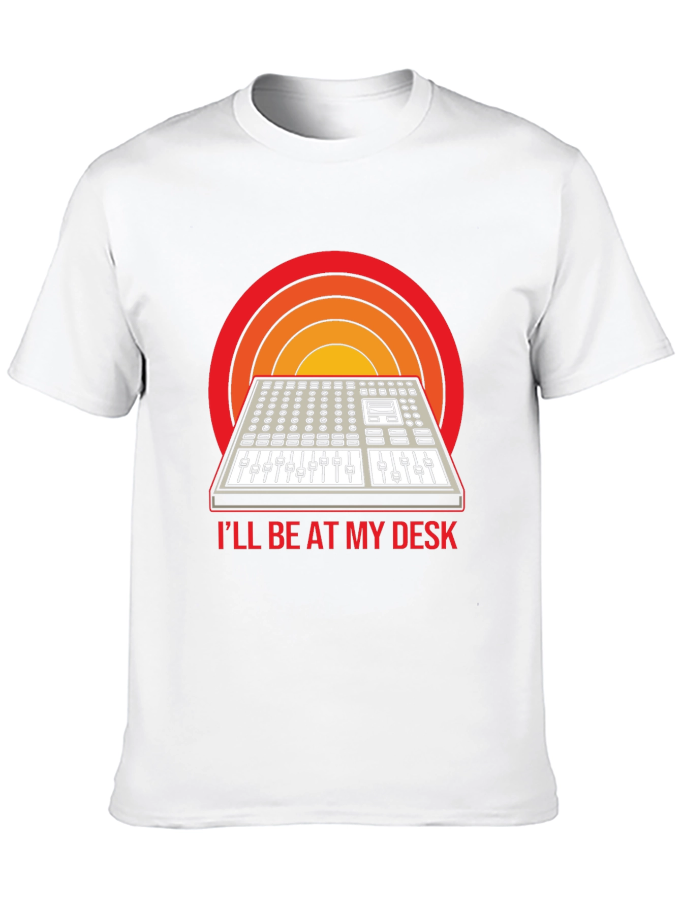 Retro Synth T-Shirt - Ill Be at My Desk