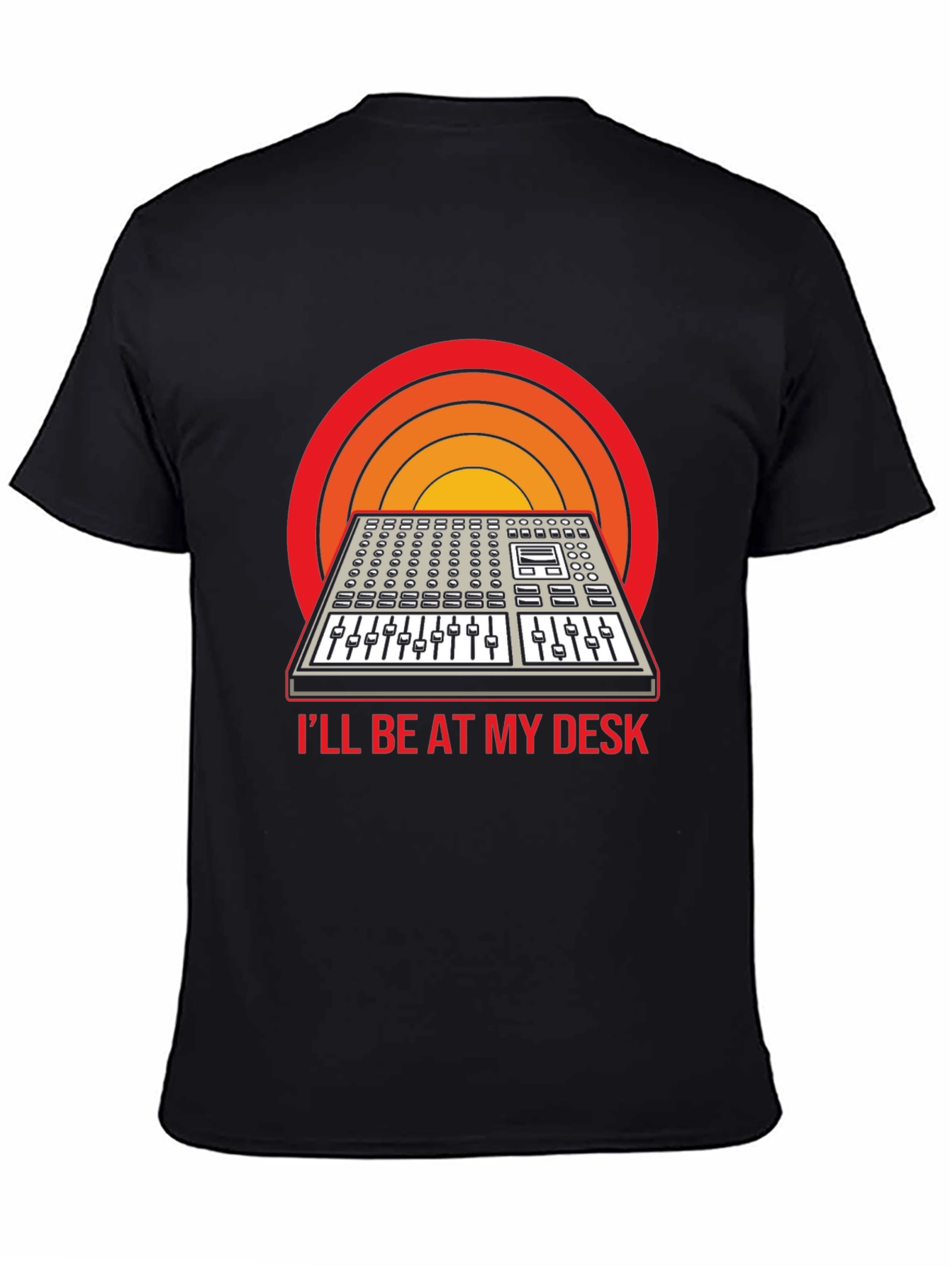 Retro Synth T-Shirt - Ill Be at My Desk
