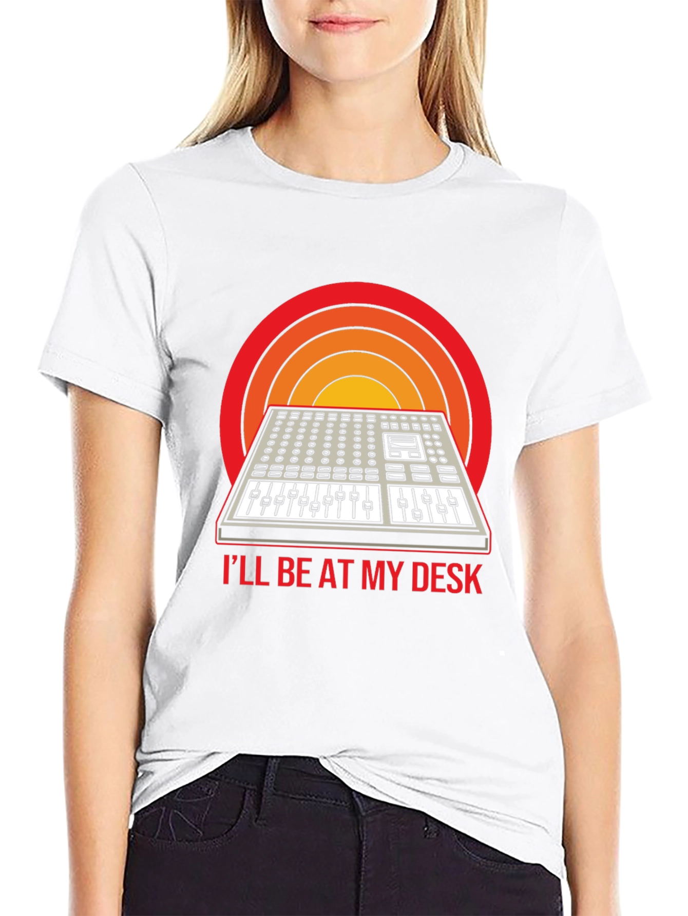 Retro Synth T-Shirt - Ill Be at My Desk