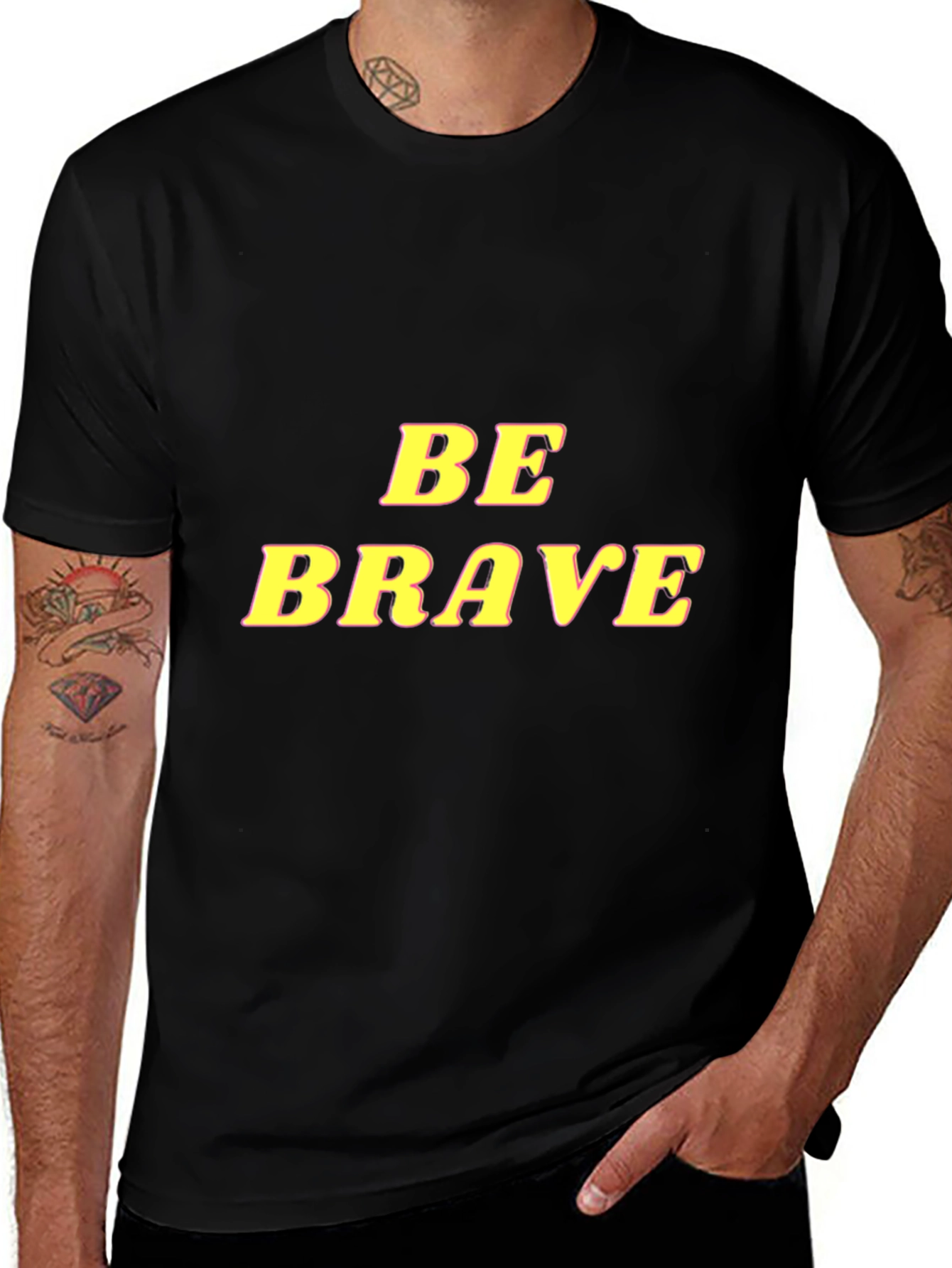 Be Brave Graphic Tee - Mens Black T-Shirt