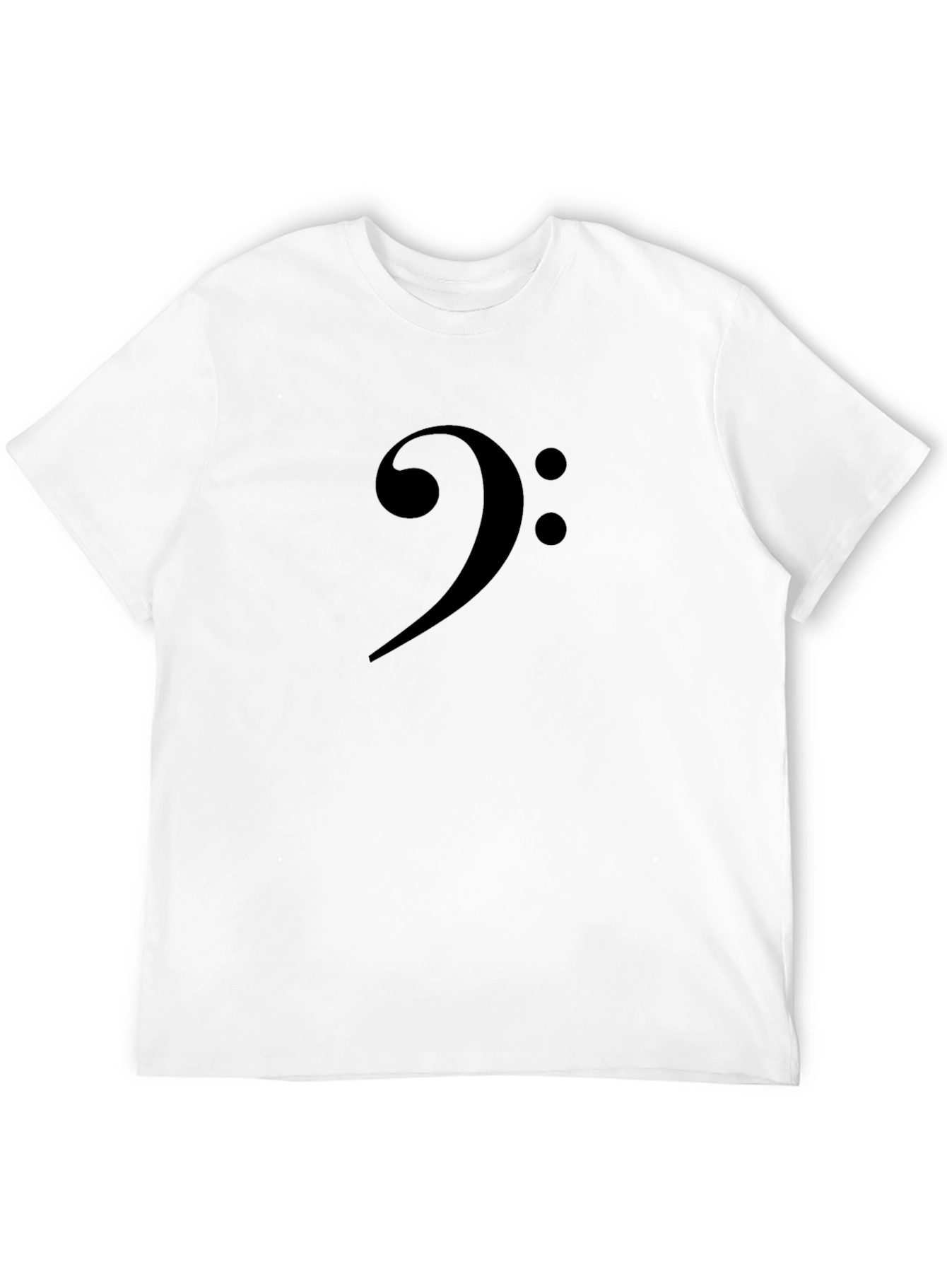 Bass Clef Black T-Shirt - Music Lover Tee