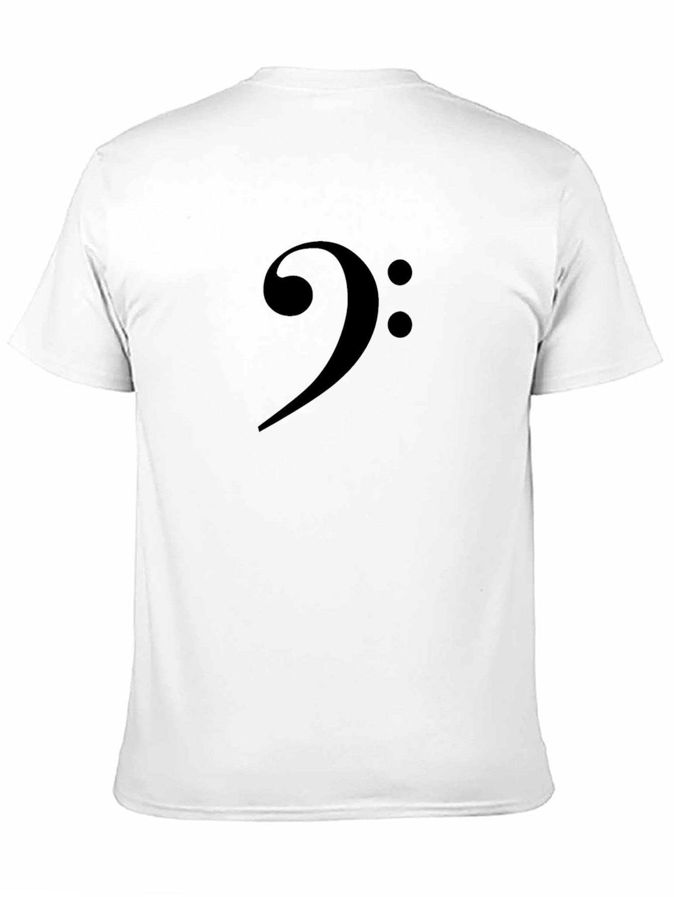 Bass Clef Black T-Shirt - Music Lover Tee