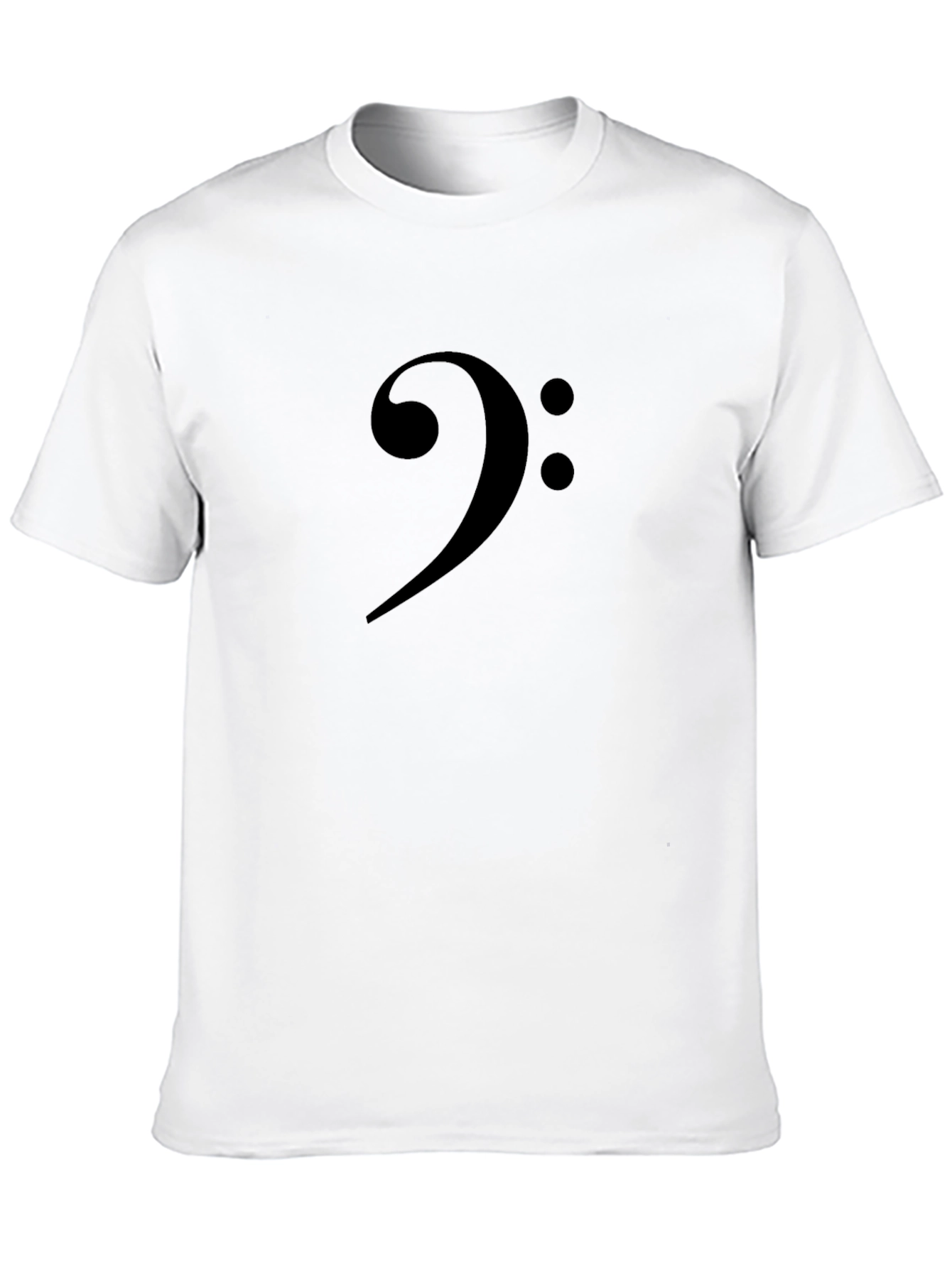 Bass Clef Black T-Shirt - Music Lover Tee
