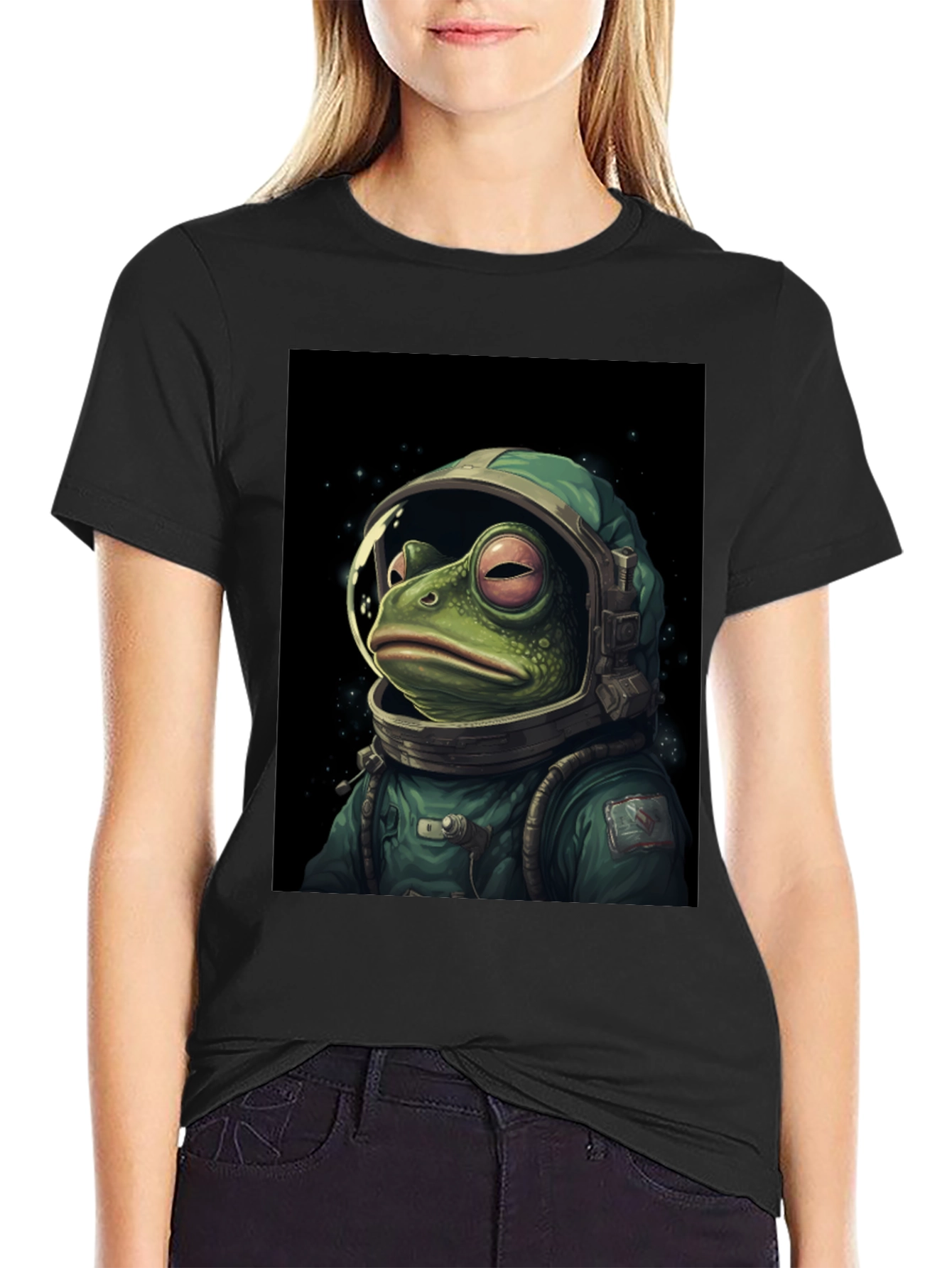 Frog Astronaut Graphic T-Shirt