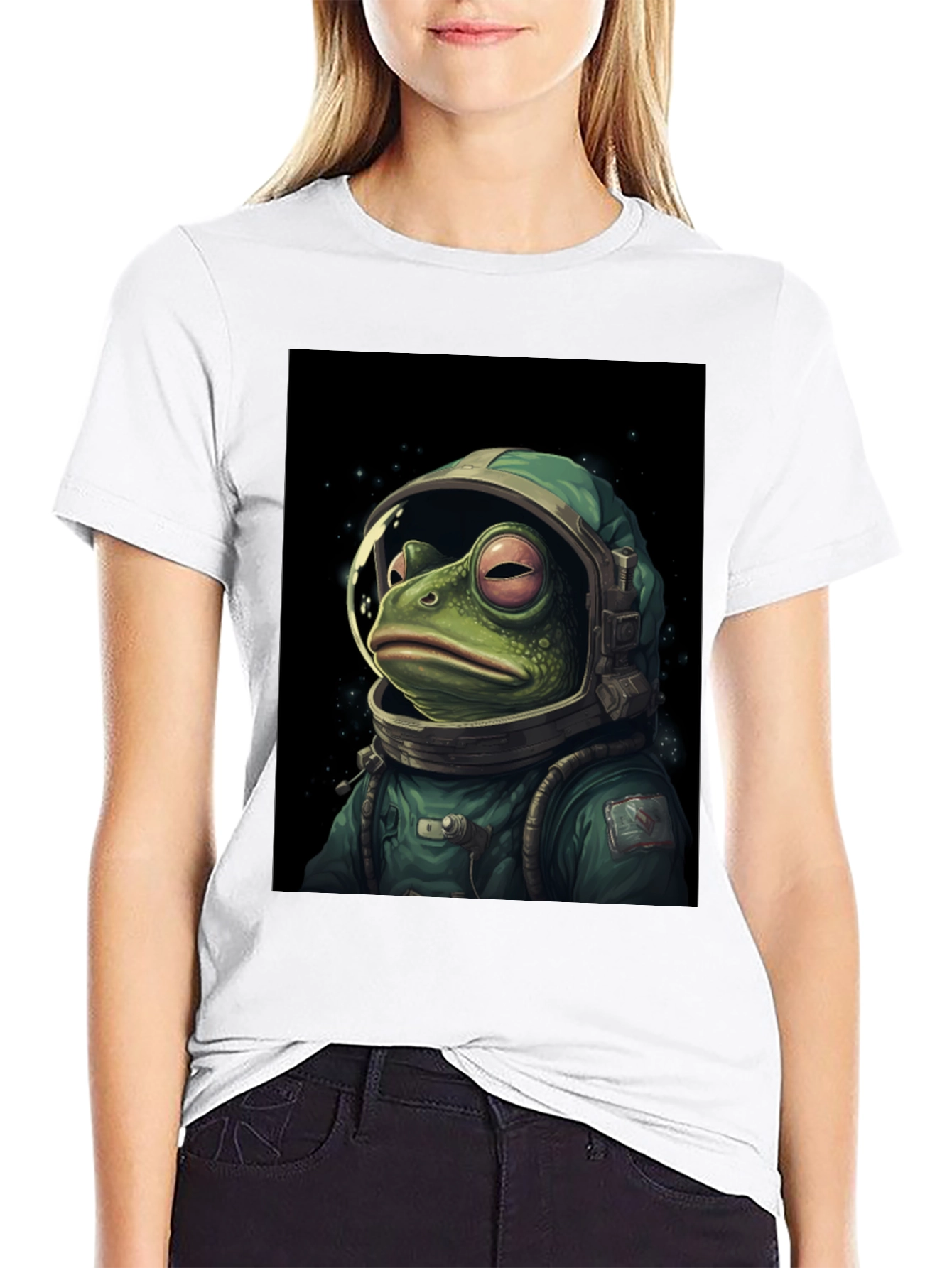 Frog Astronaut Graphic T-Shirt