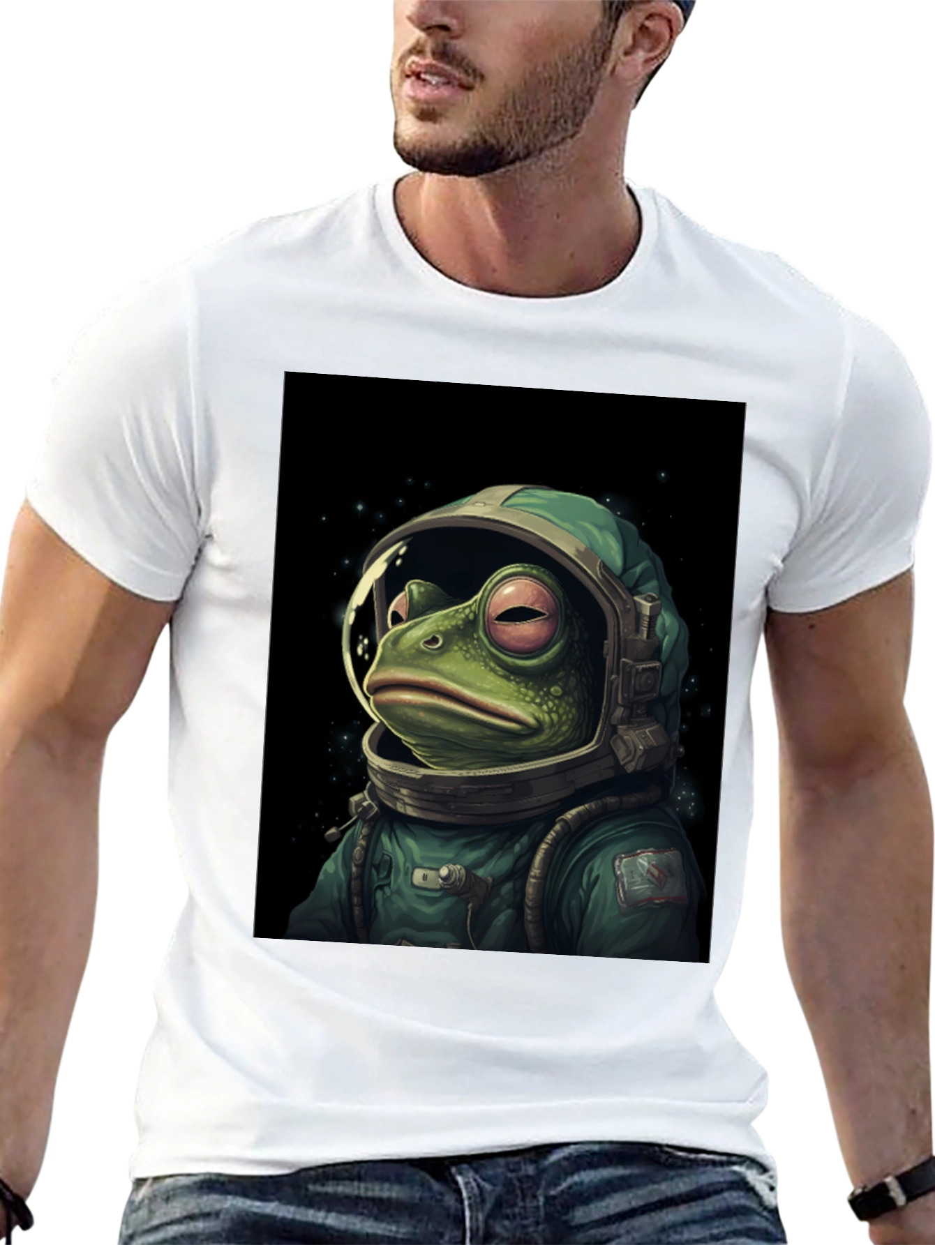 Frog Astronaut Graphic T-Shirt