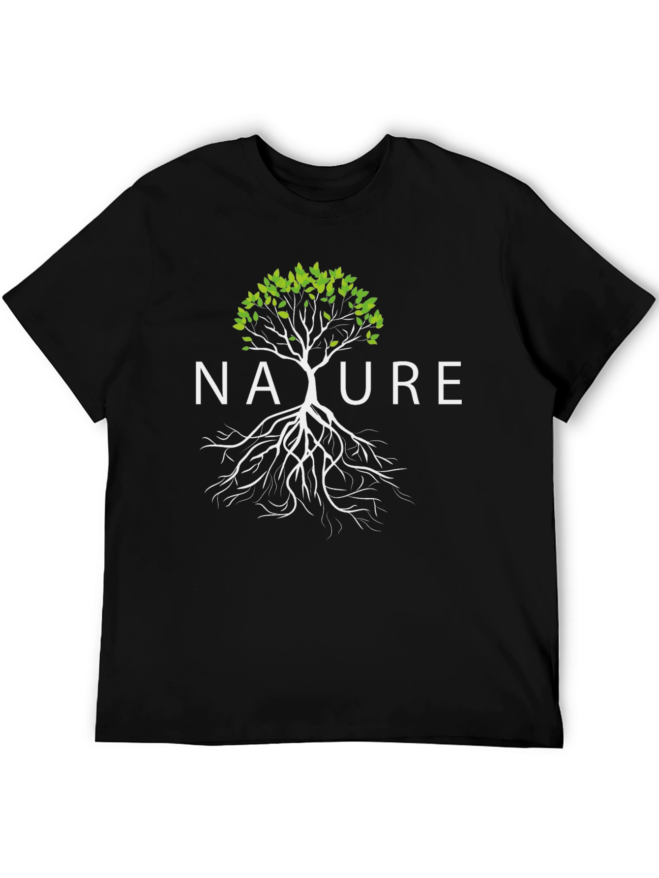 Nature Tree Graphic Tee - Soft Black T-Shirt