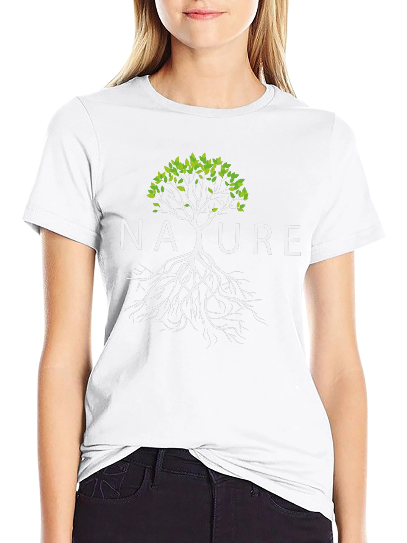 Nature Tree Graphic Tee - Soft Black T-Shirt
