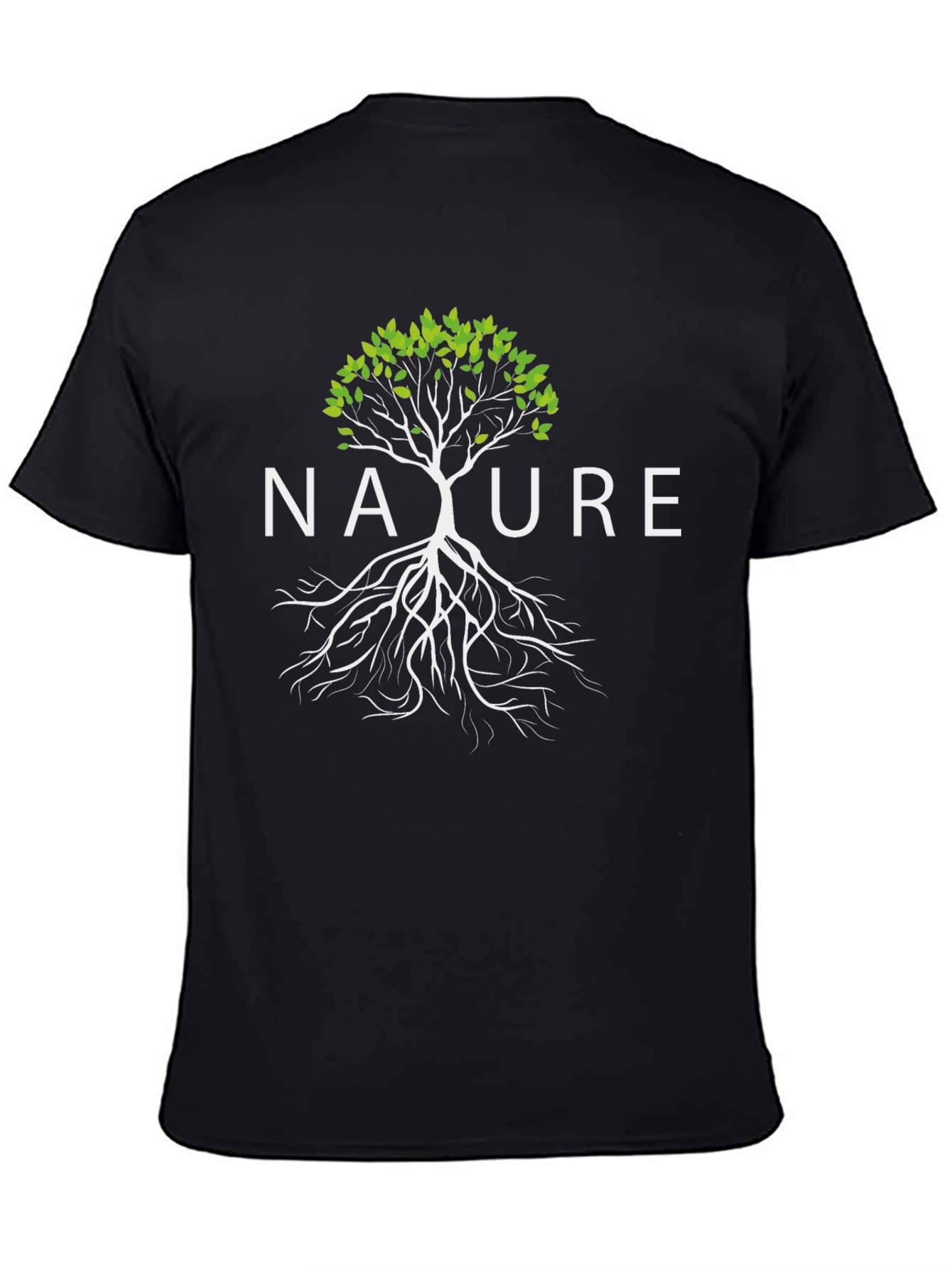 Nature Tree Graphic Tee - Soft Black T-Shirt