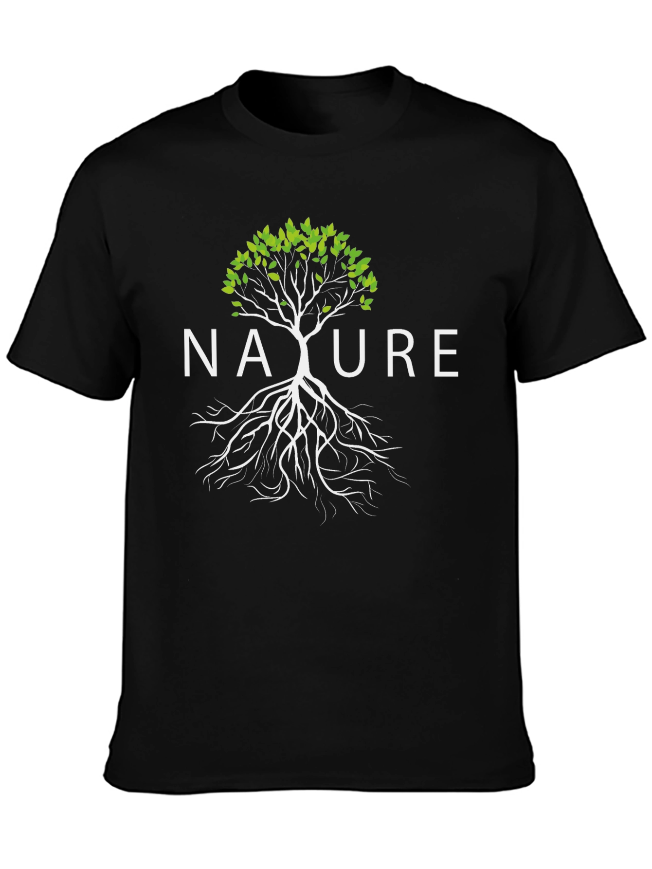 Nature Tree Graphic Tee - Soft Black T-Shirt