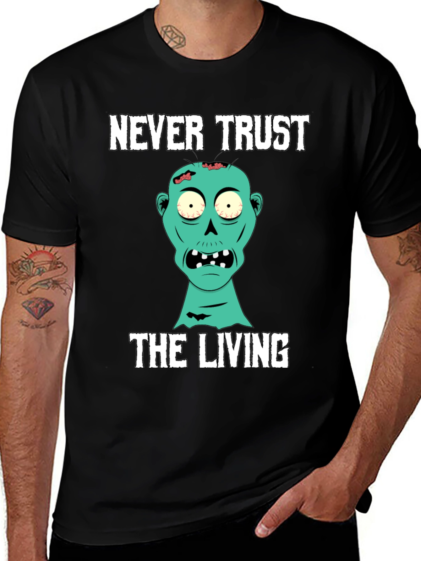Never Trust the Living Zombie T-Shirt