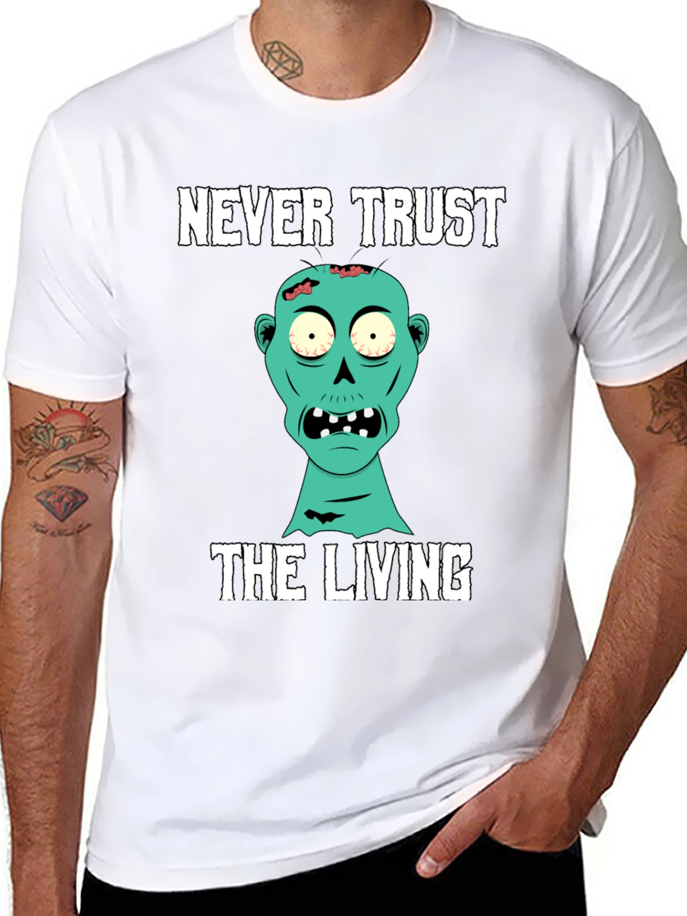 Never Trust the Living Zombie T-Shirt