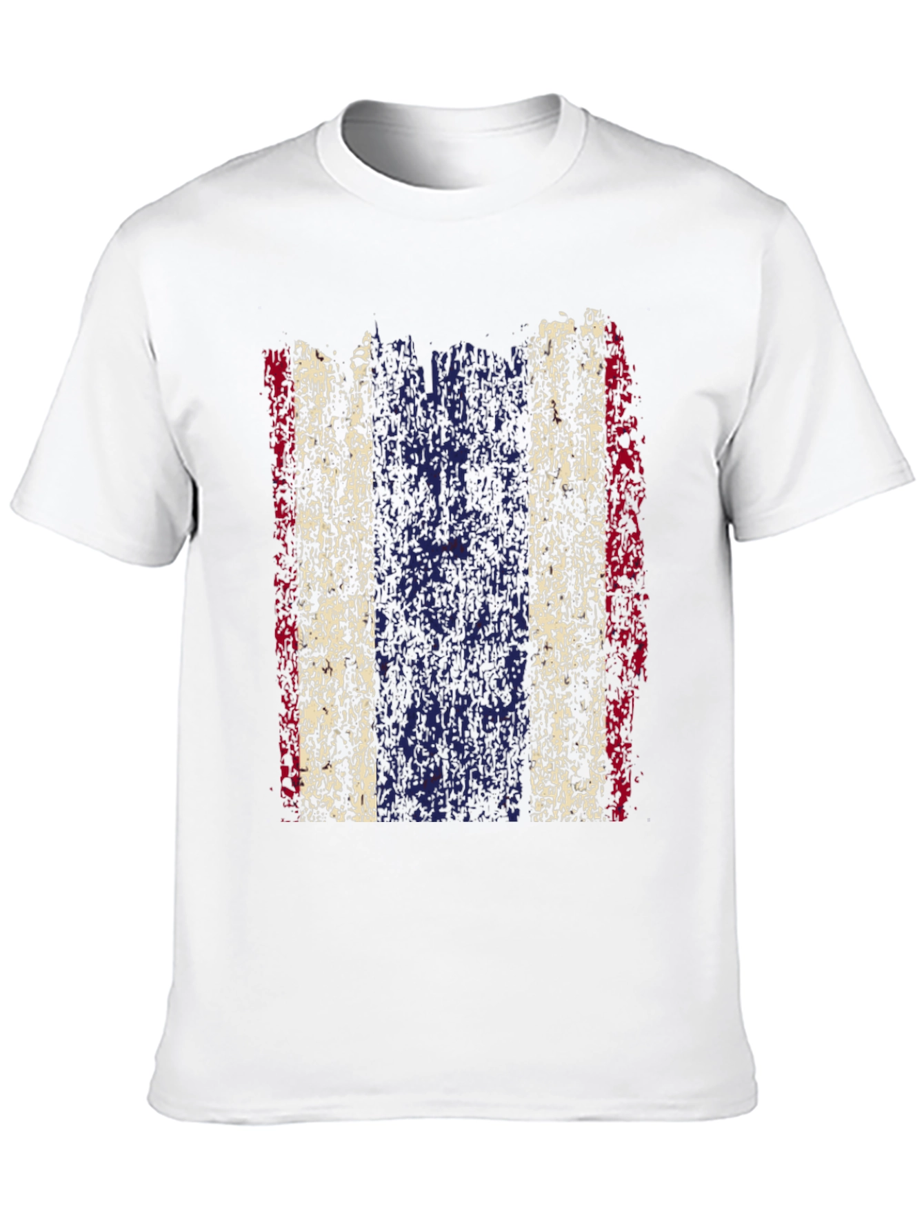 Distressed Thailand Flag Graphic Tee - Black Cotton T-Shirt